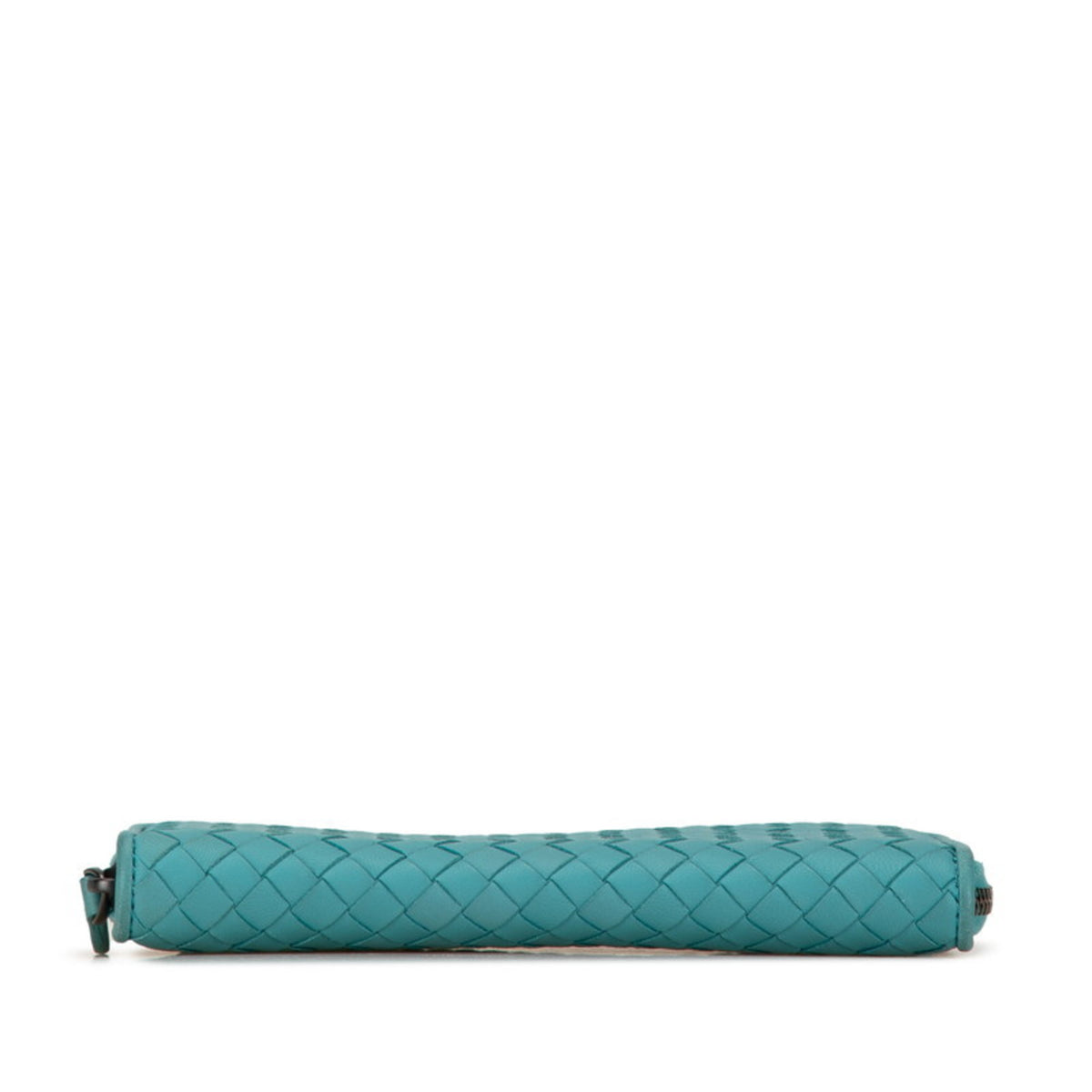Bottega Veneta Green Light Blue Leather Long Wallet (Bi-Fold) (Pre-Owned)