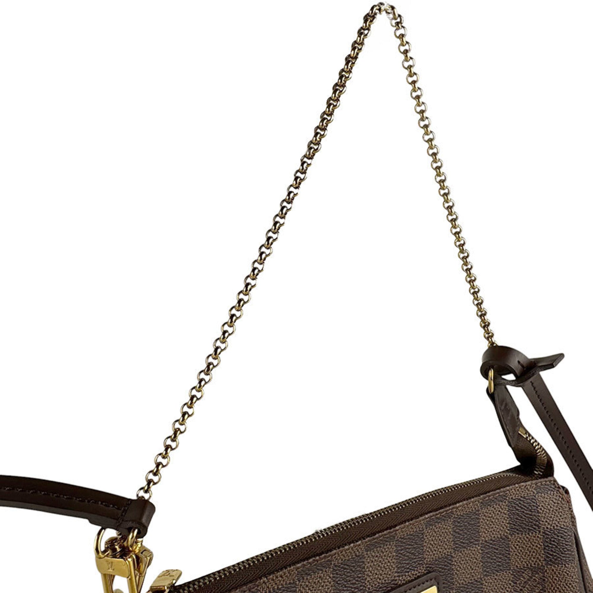 Louis Vuitton Damier Canvas Ebene Damier Canvas Shoulder Bag (Pre-Owned)