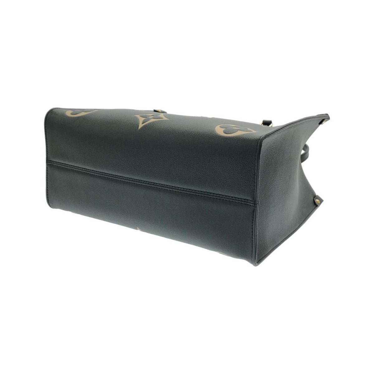 Louis Vuitton Beige Black Leather Handbag (Pre-Owned)