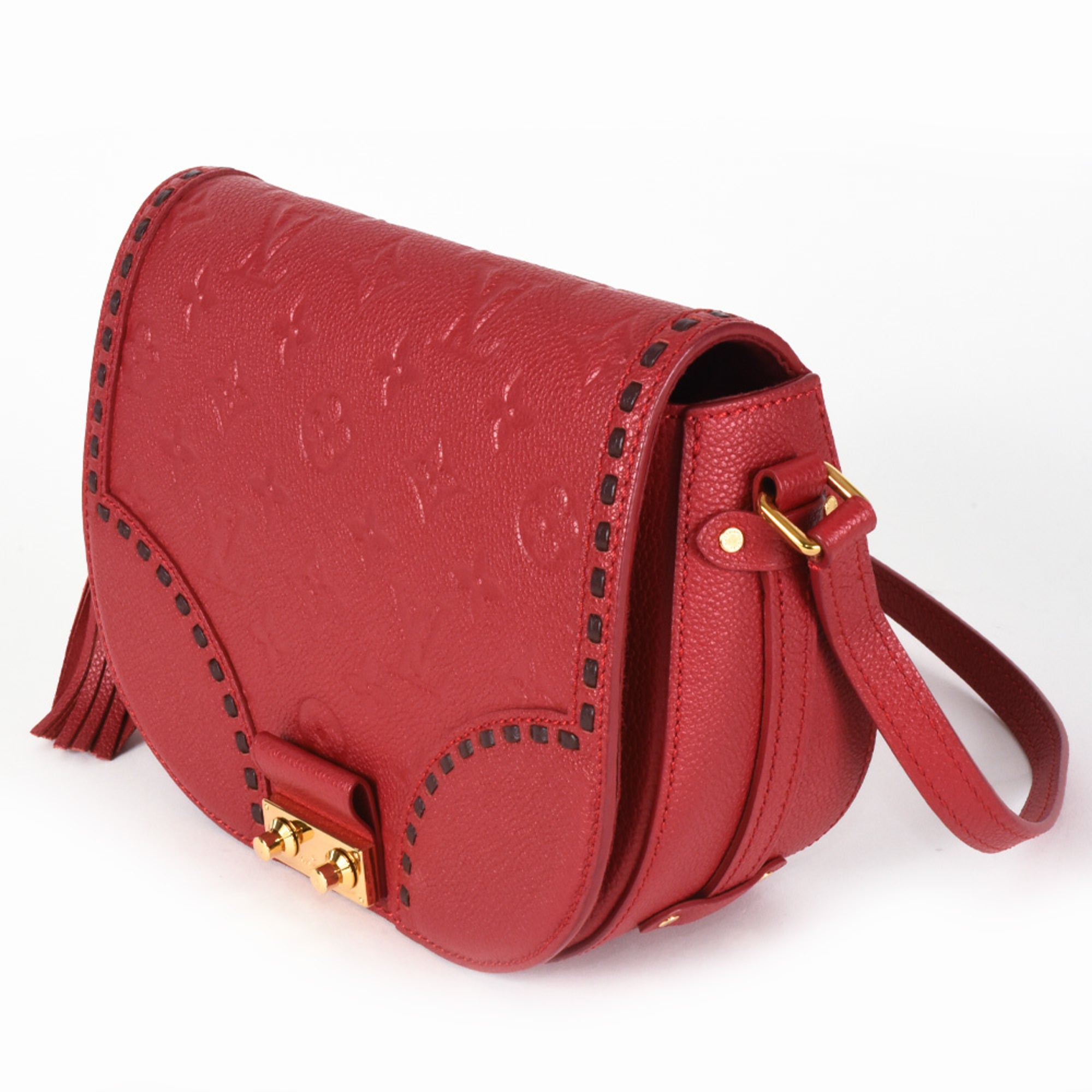 Louis Vuitton Red Color Monogram Empreinte Shoulder Bag (Pre-Owned)