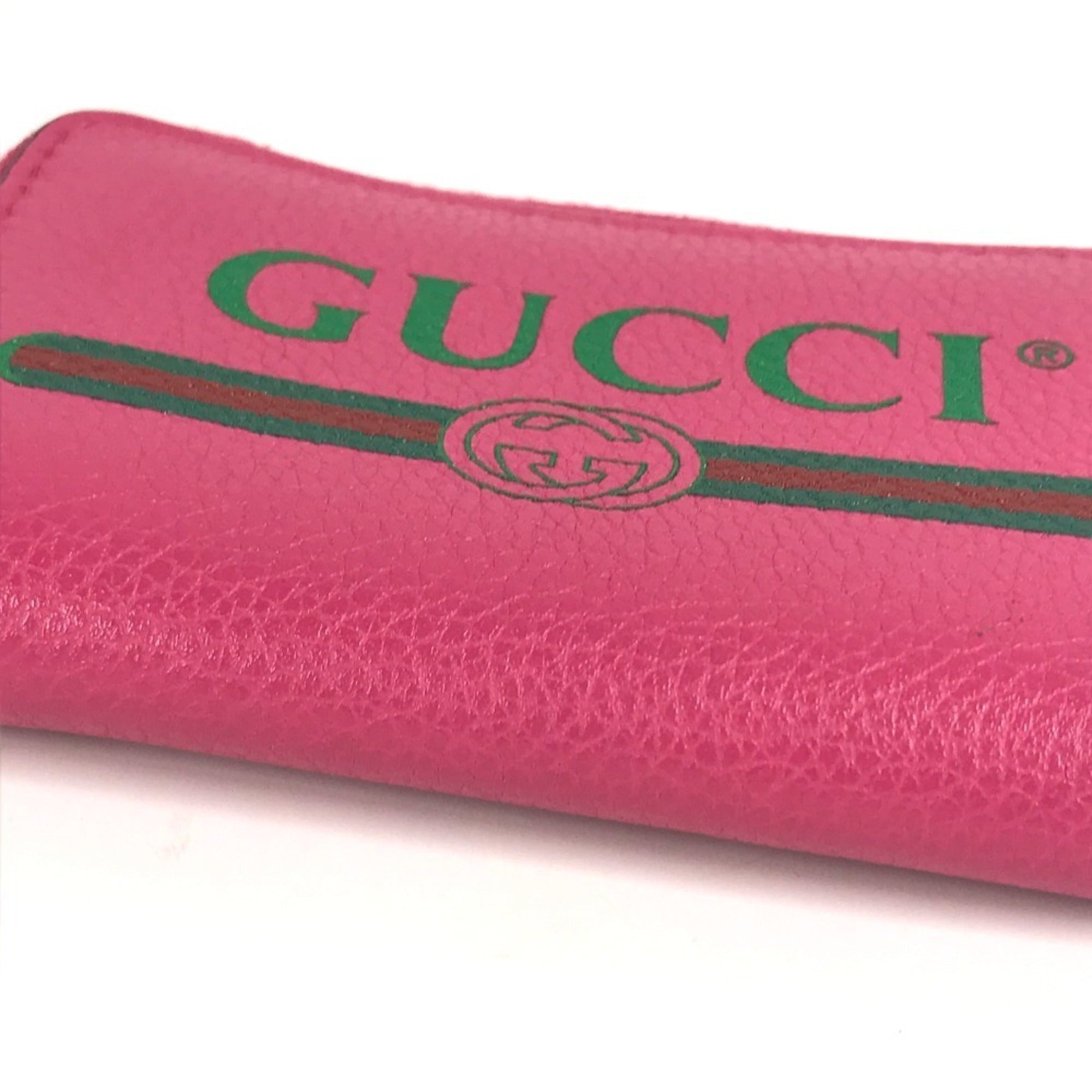 Gucci Pink Leather Coin Purse/Coin Case (Pre-Owned)