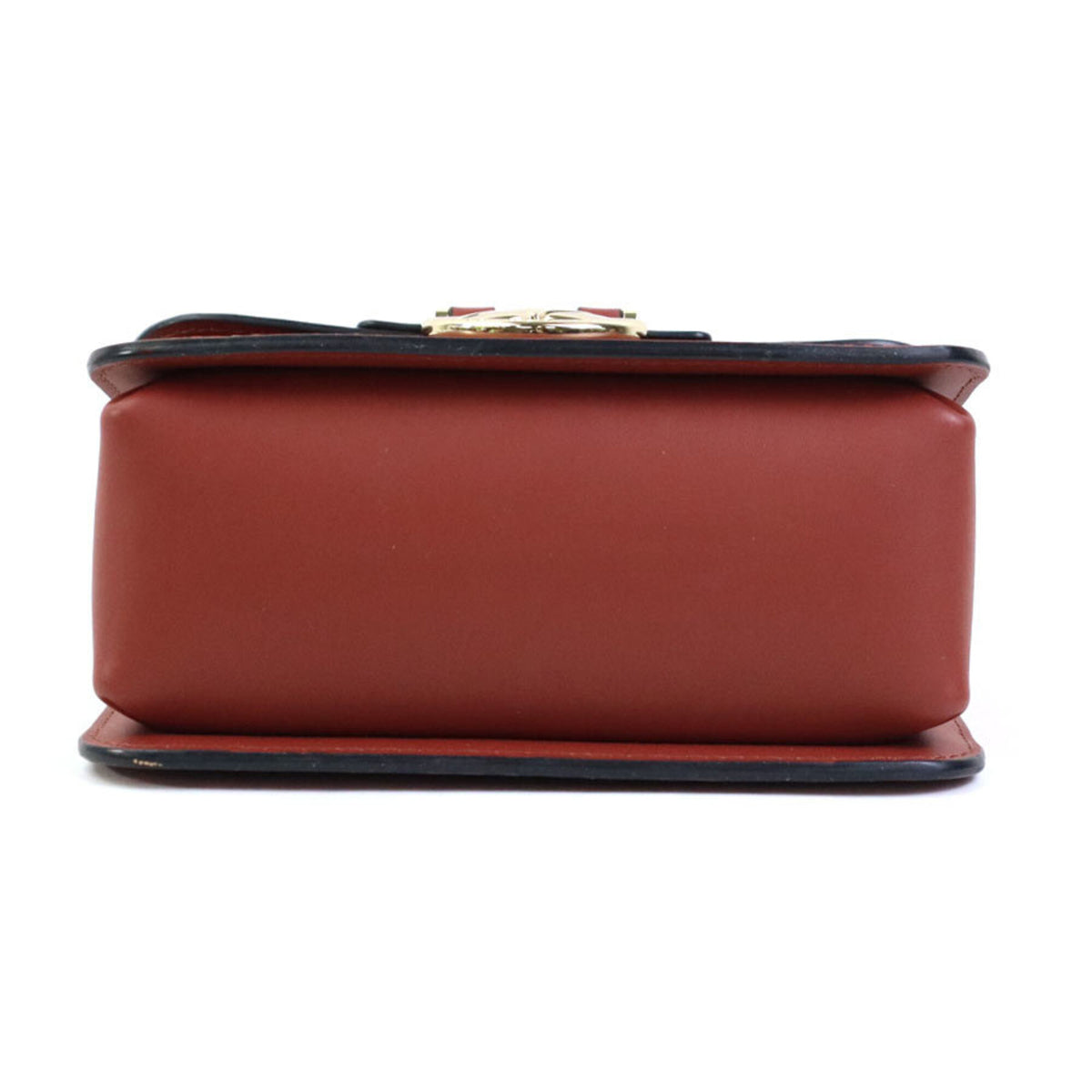 Longchamp Red Brown Leather Shoulder Bag (Pre-Owned)