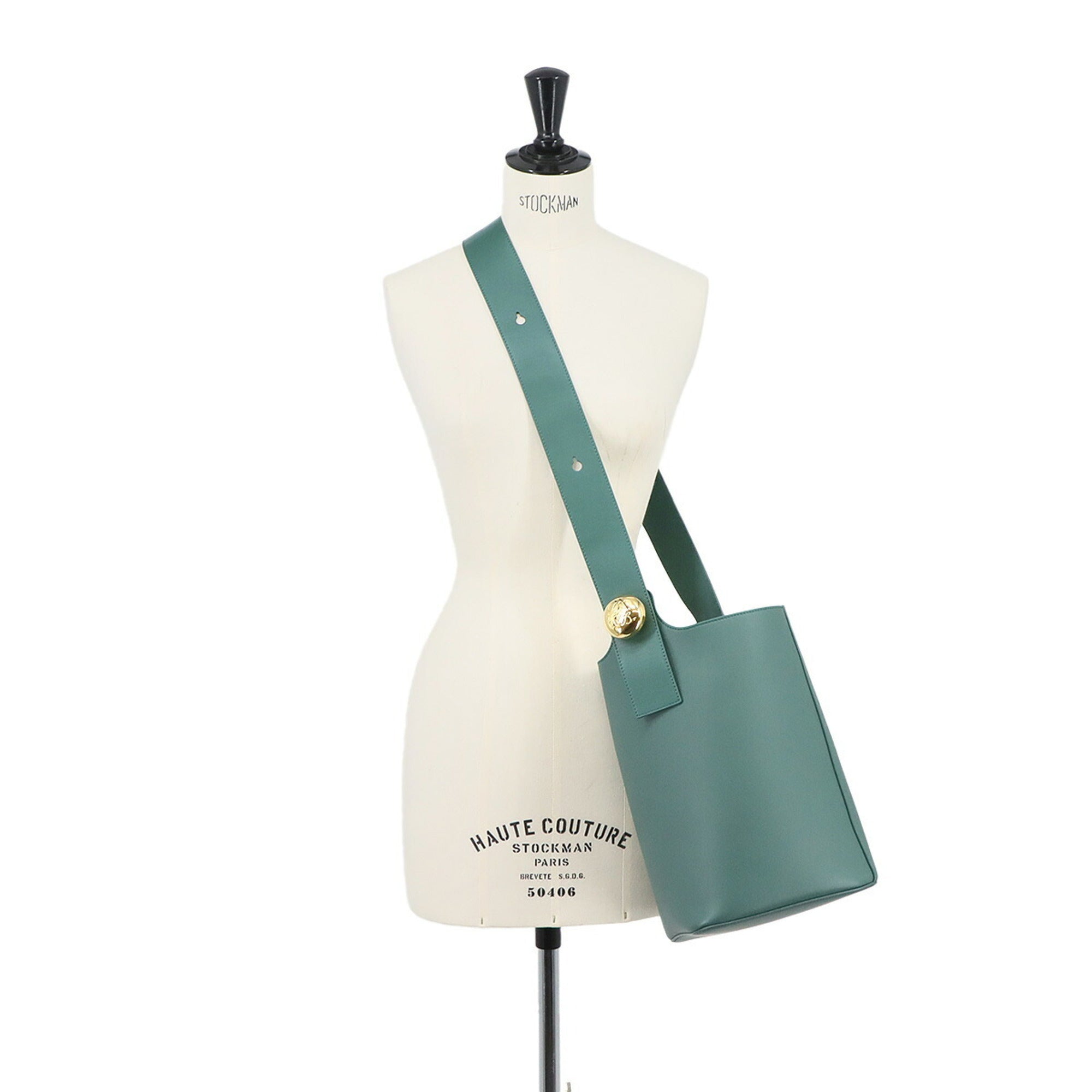 Loewe Green Leather Handbag Shoulder Bag (Pre-Owned)