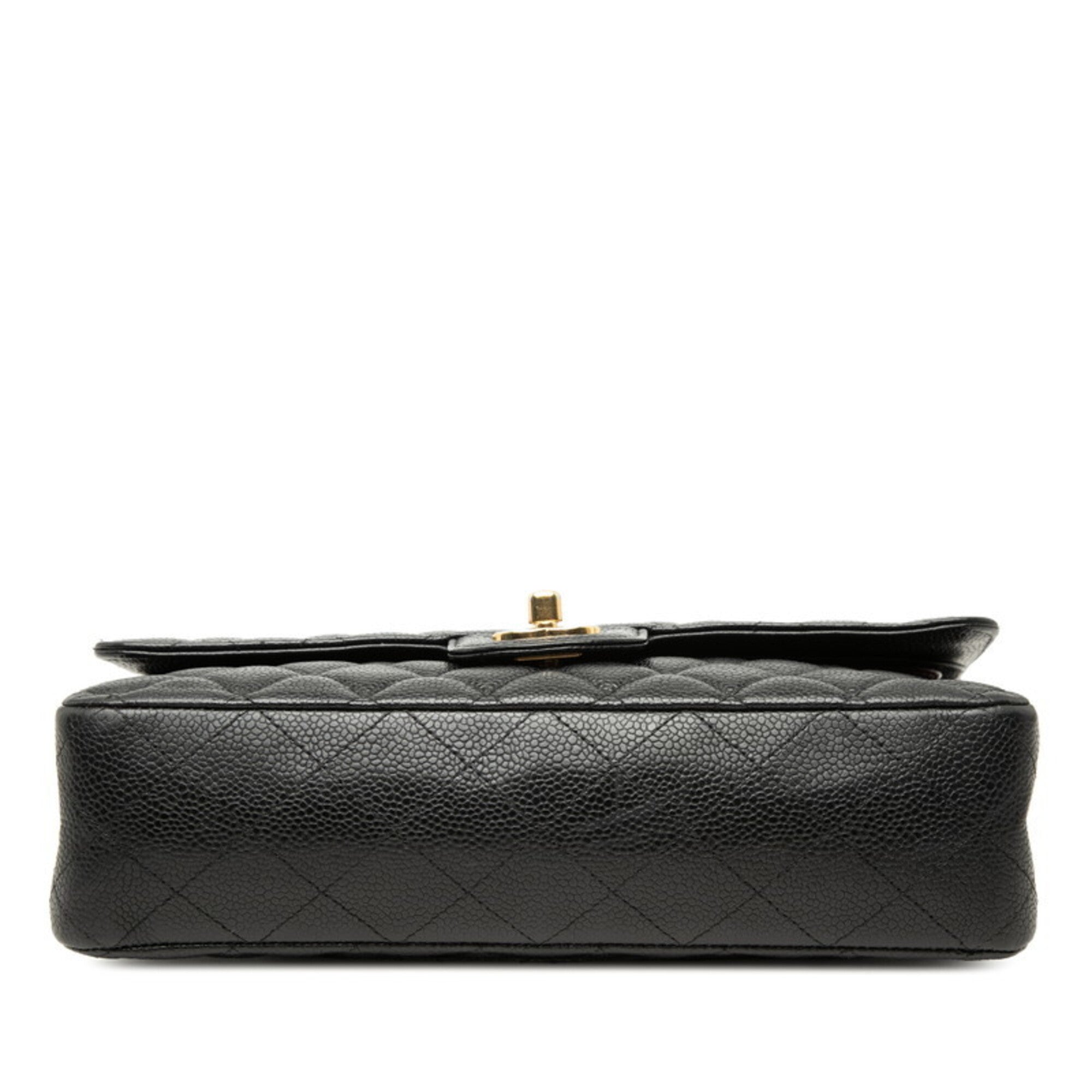 Chanel Black Grained Calfskin Shoulder Bag (Pre-Owned)