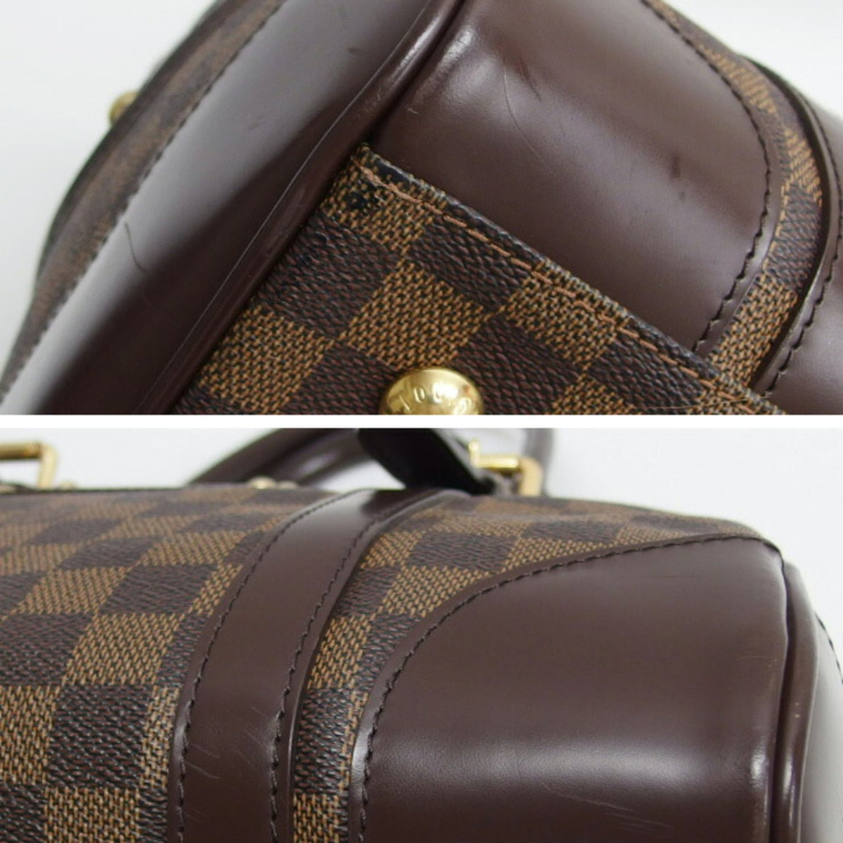 Louis Vuitton Damier Dark Brown Damier Canvas Boston Bag Handbag (Pre-Owned)