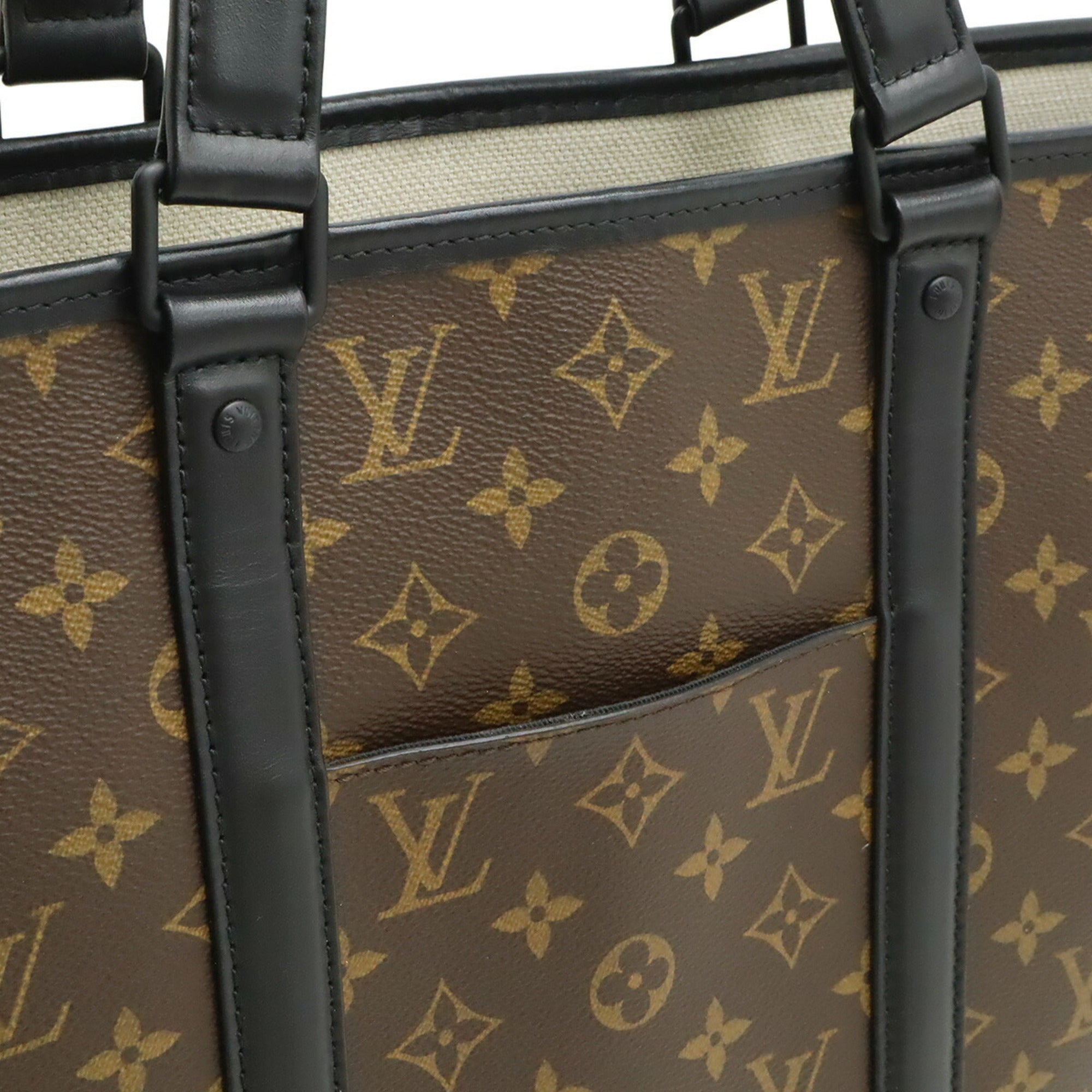 Louis Vuitton Monogram Macassar Monogram Macassar Monogram Leather Pouch Shoulder Bag Tote Bag (Pre-Owned)