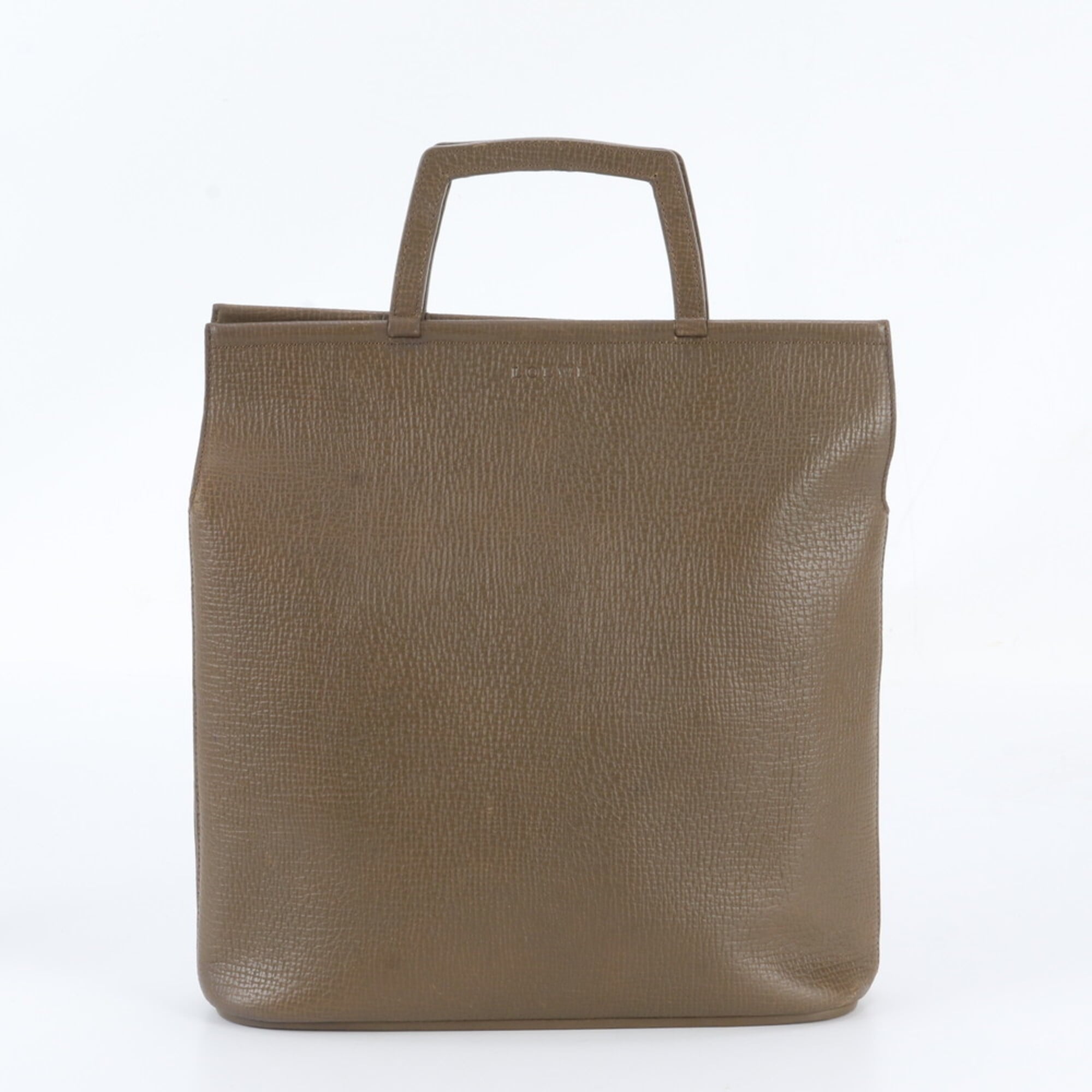 Loewe Brown Leather Briefcase Tote Bag (Pre-Owned)