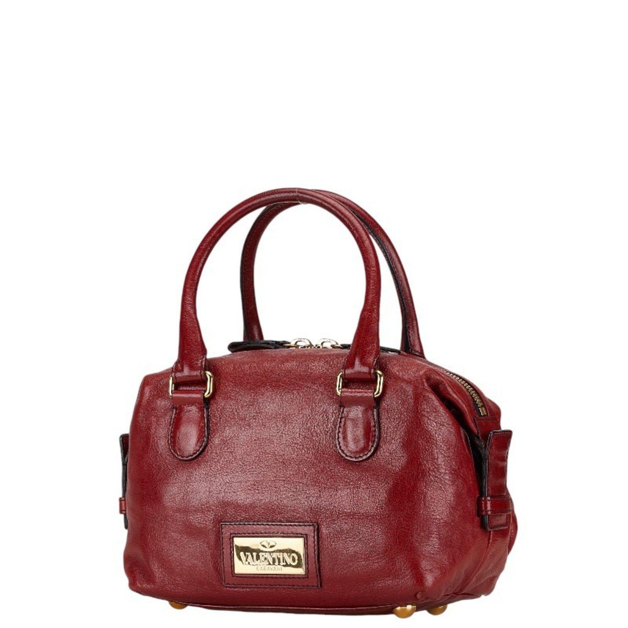 Valentino Red Color Leather Handbag (Pre-Owned)