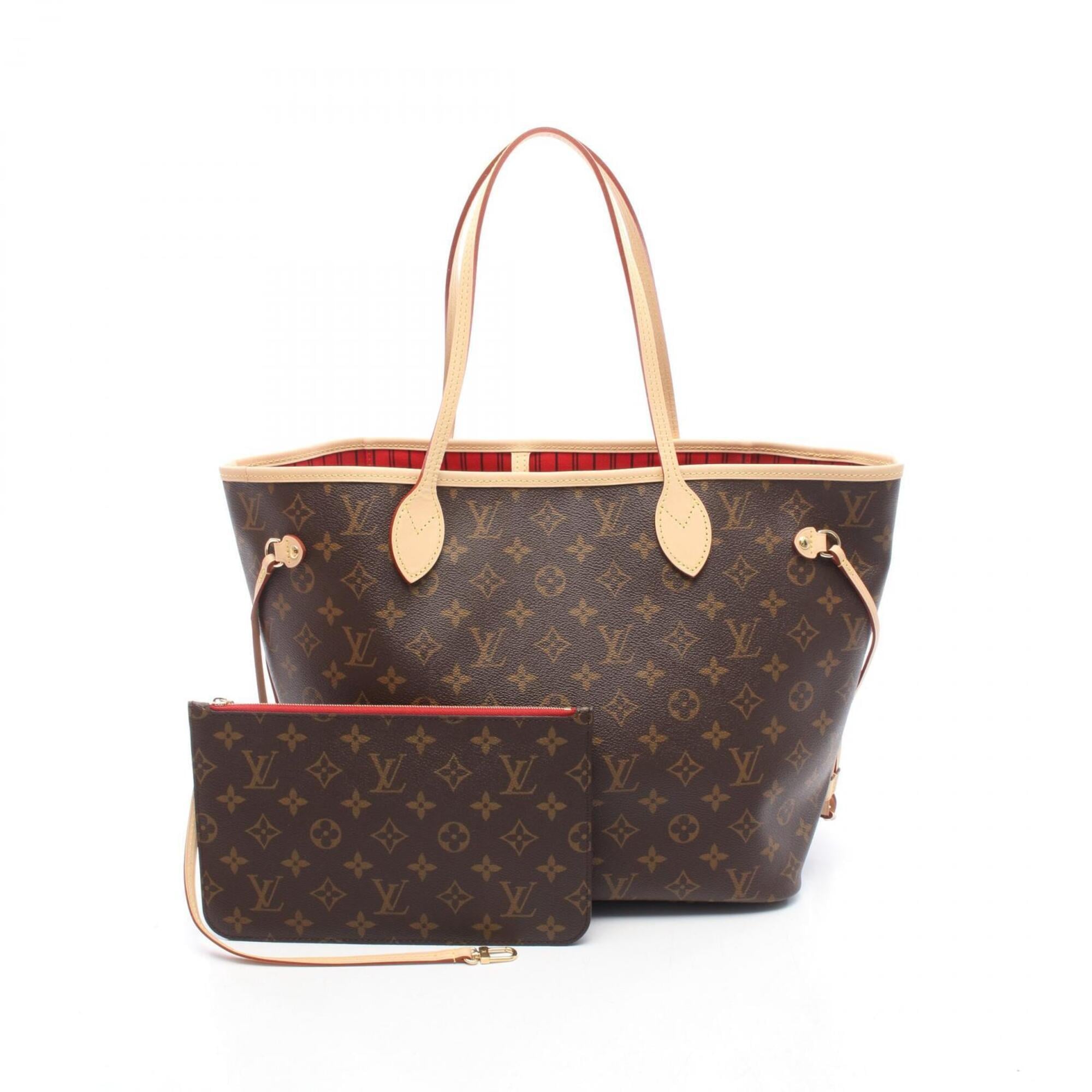 Louis Vuitton Brown Cerise Coated Canvas Leather Handbag Tote Bag (Pre-Owned)