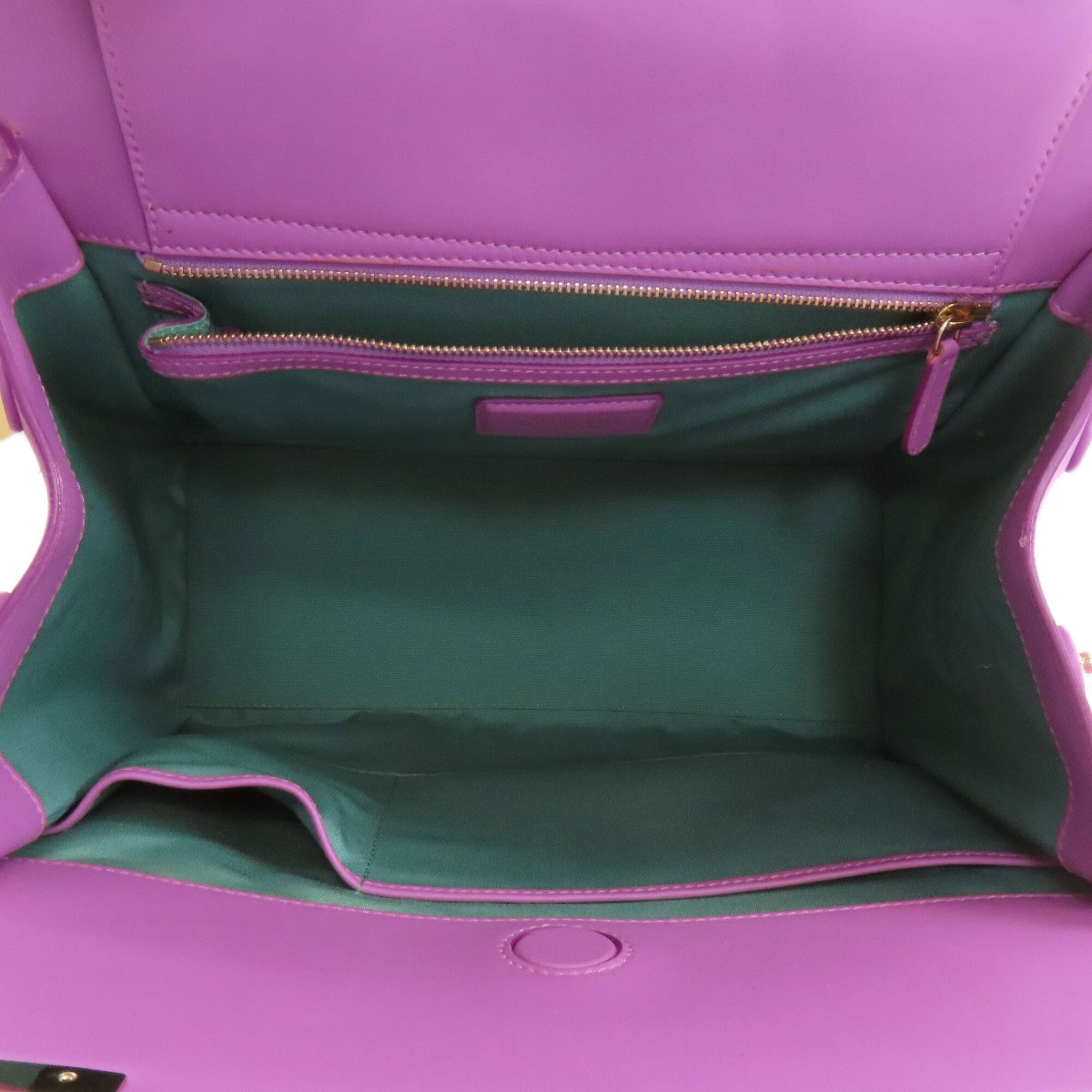 Bvlgari Pink Purple Leather Tote Bag (Pre-Owned)