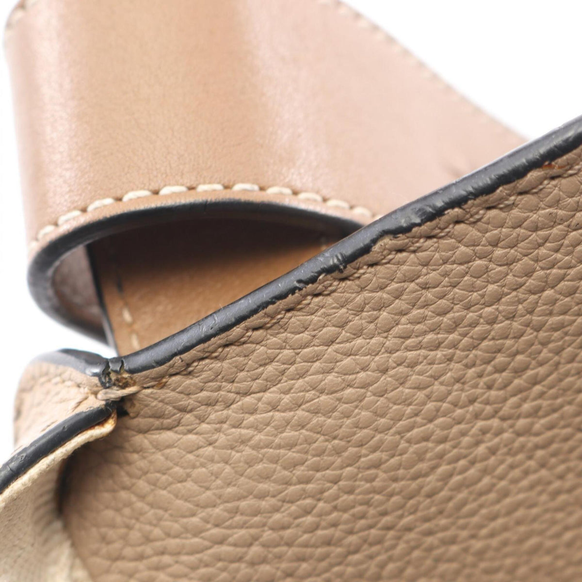 Loewe Beige Brown Leather Handbag (Pre-Owned)