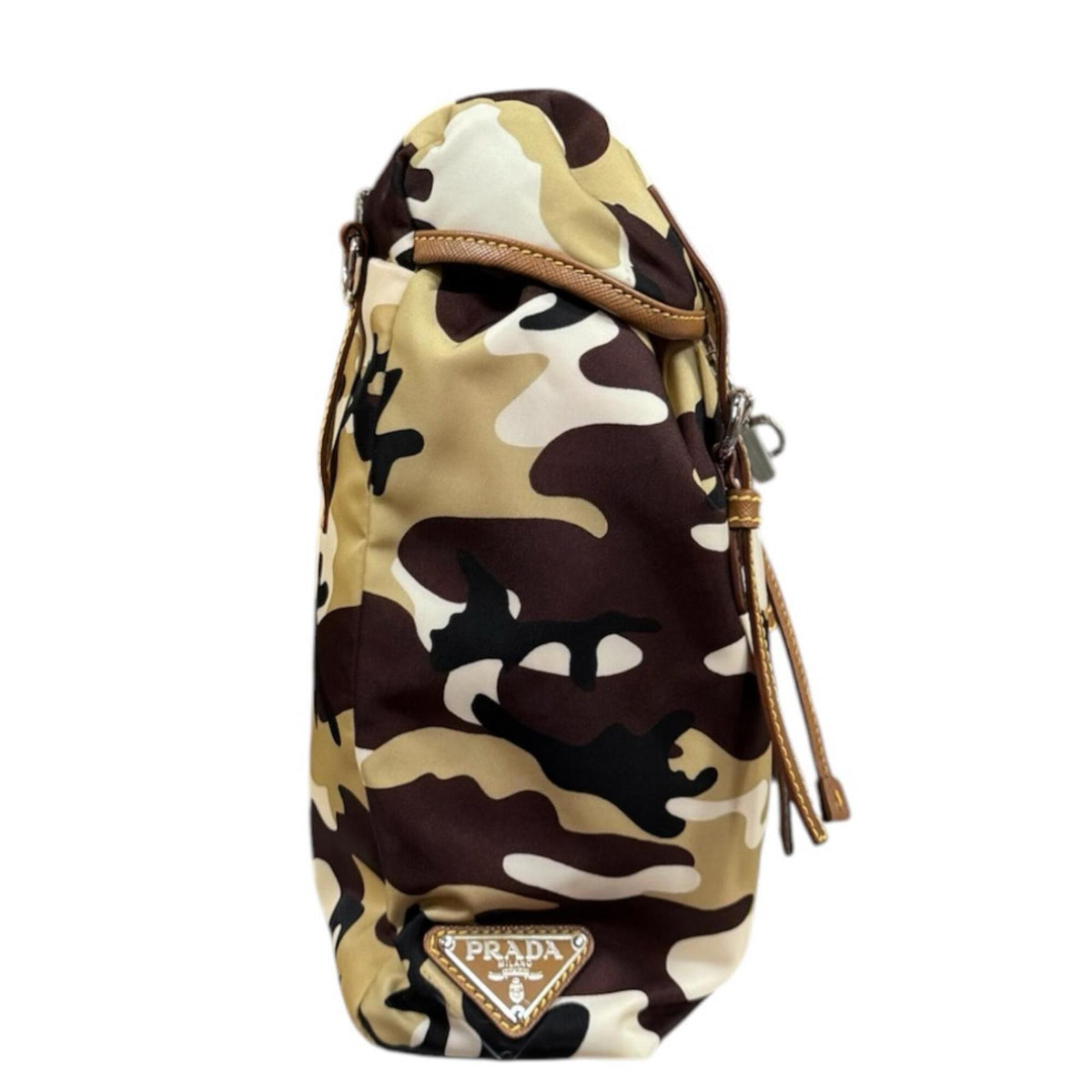 Prada Brown Nylon Shoulder Bag (Pre-Owned)