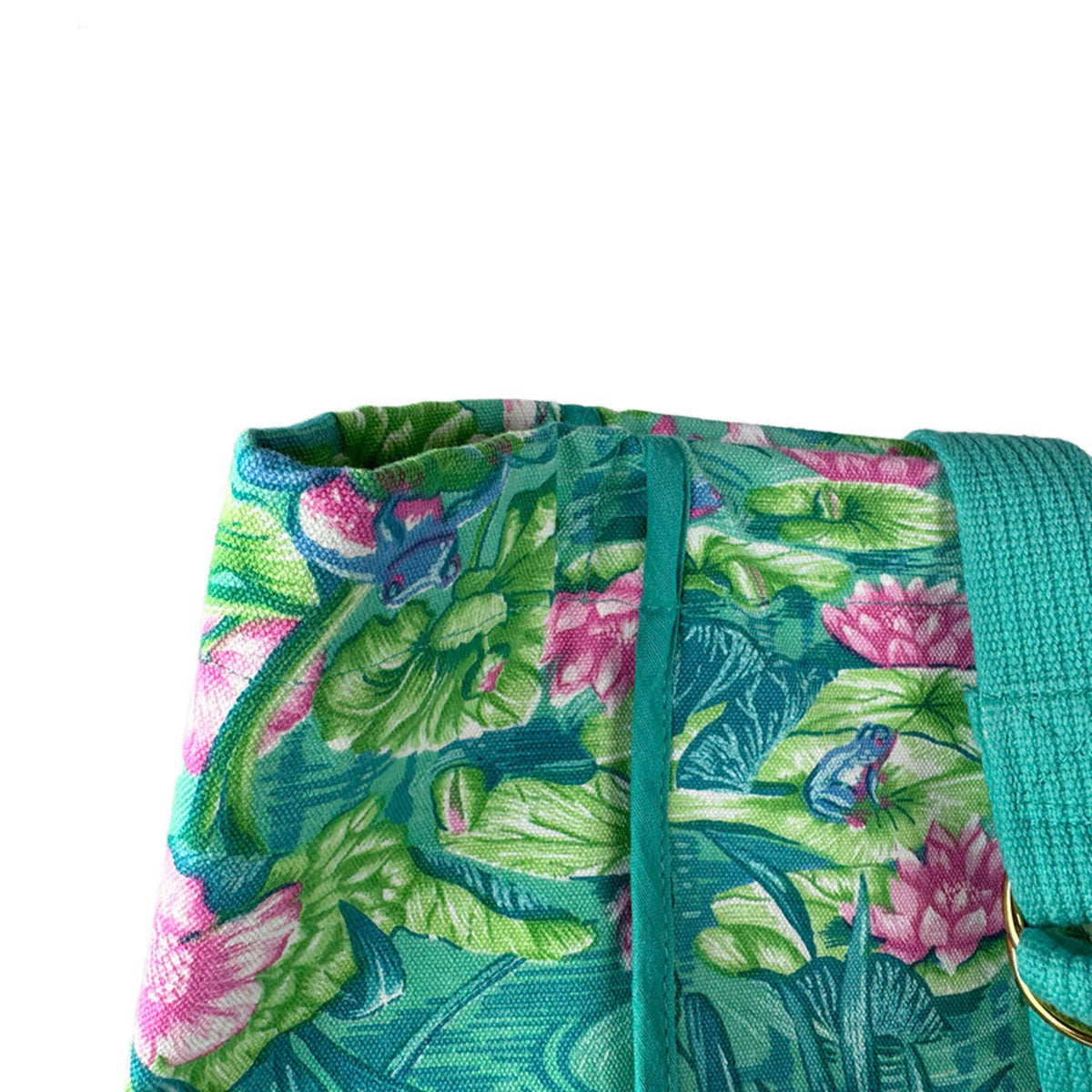 Hermes Green Canvas Handbag Tote Bag (Pre-Owned)