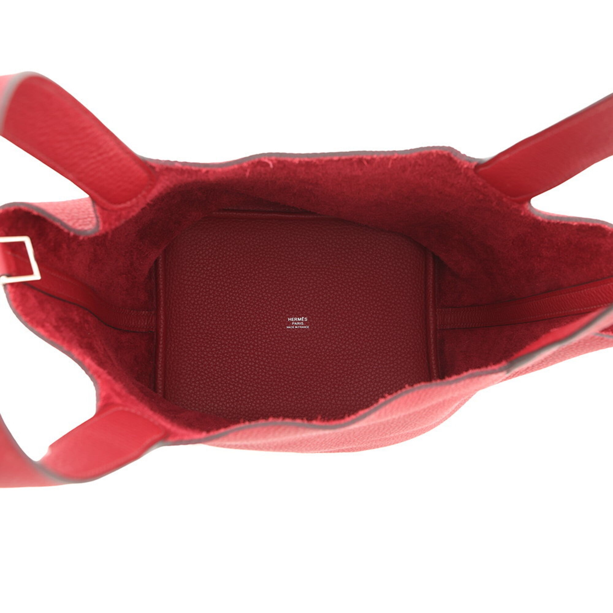 Hermes Picotin Rouge Casaque Taurillon Clemence Leather Handbag (Pre-Owned)