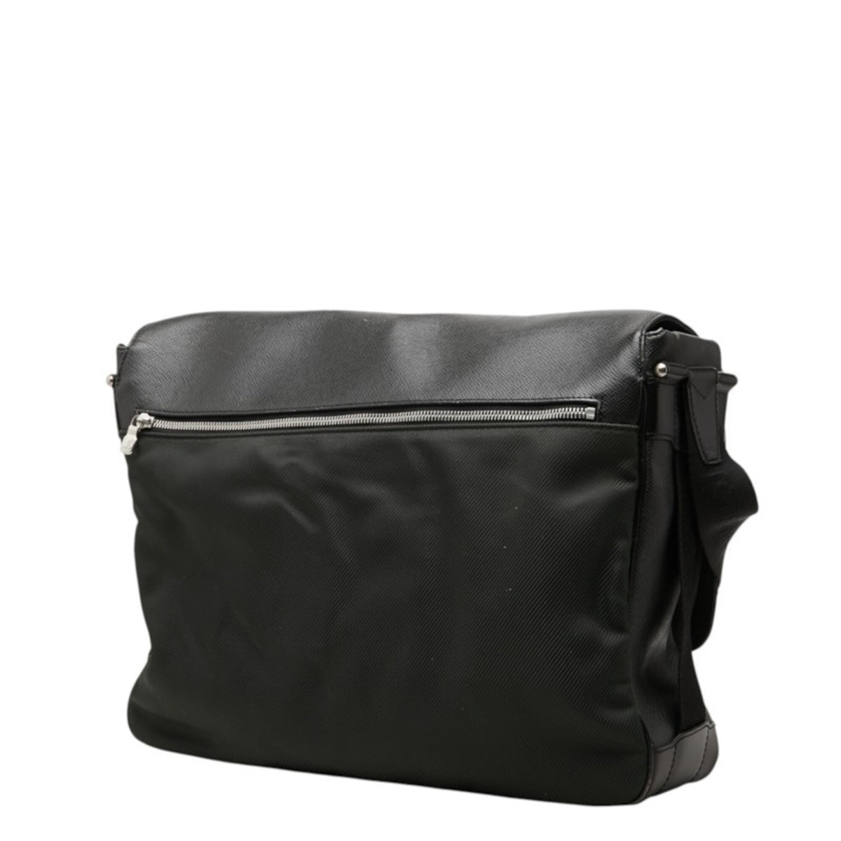 Louis Vuitton Taiga Ardoise Black Leather Nylon Messenger Bag Shoulder Bag (Pre-Owned)
