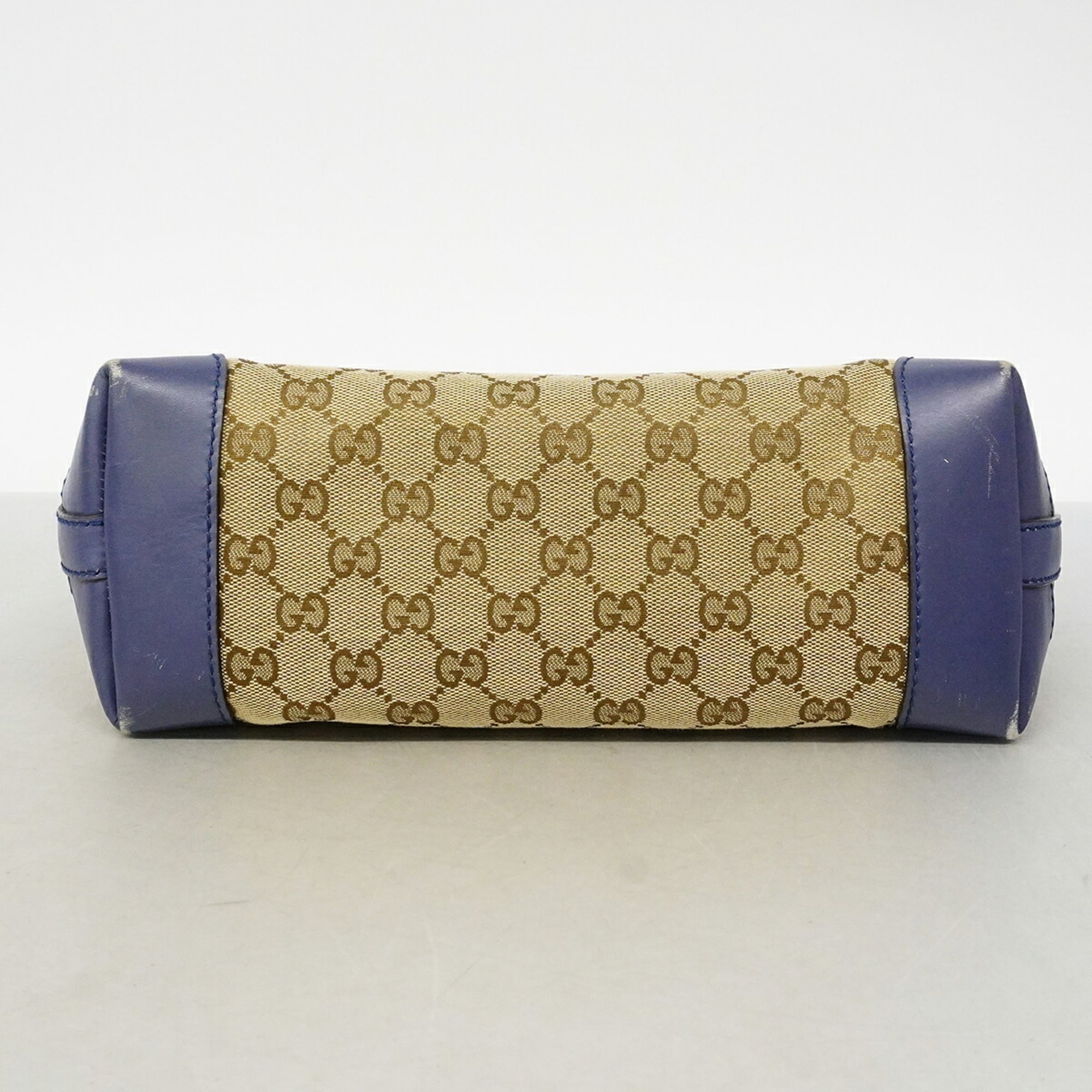 Gucci Beige Blue Canvas Tote Bag (Pre-Owned)