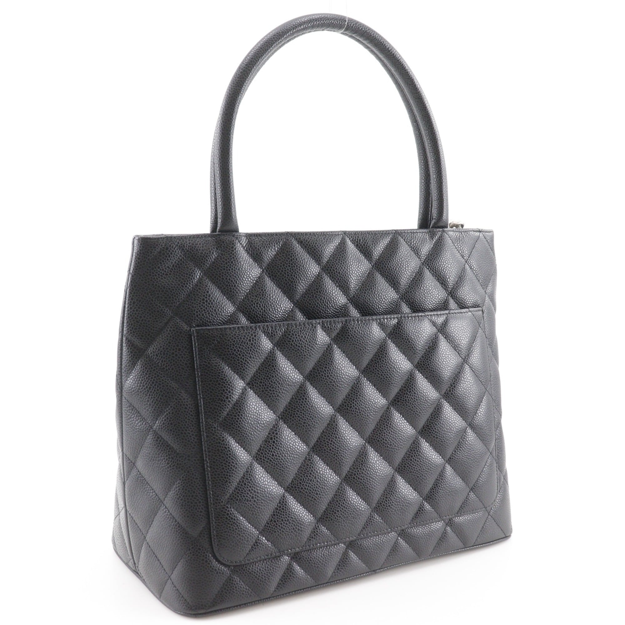 Chanel Black Grained Calfskin Tote Bag (Pre-Owned)