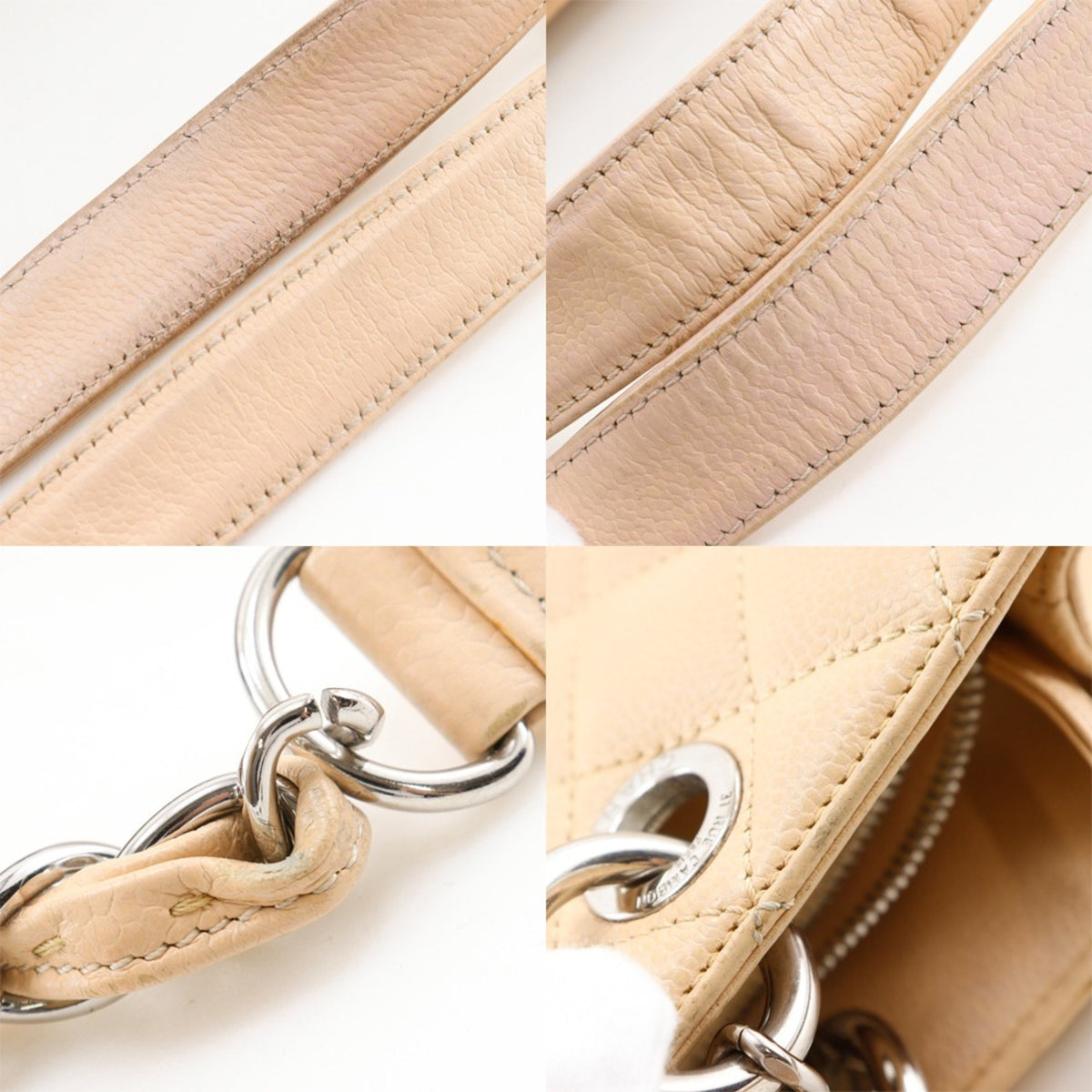 Chanel Beige Grained Calfskin Tote Bag (Pre-Owned)