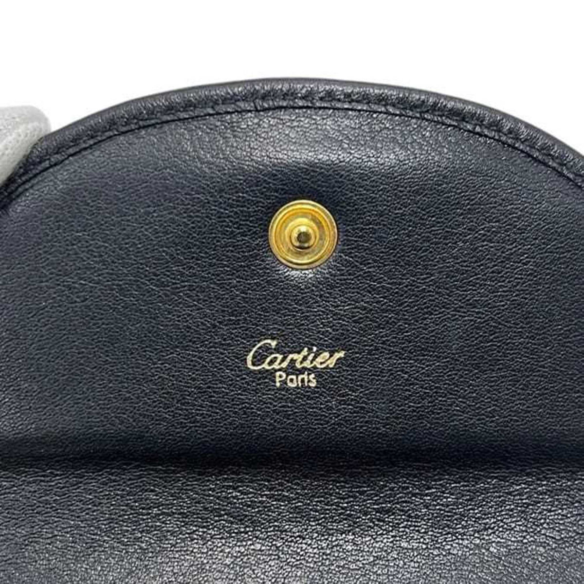 Cartier Panthère Black Leather Pouch (Pre-Owned)