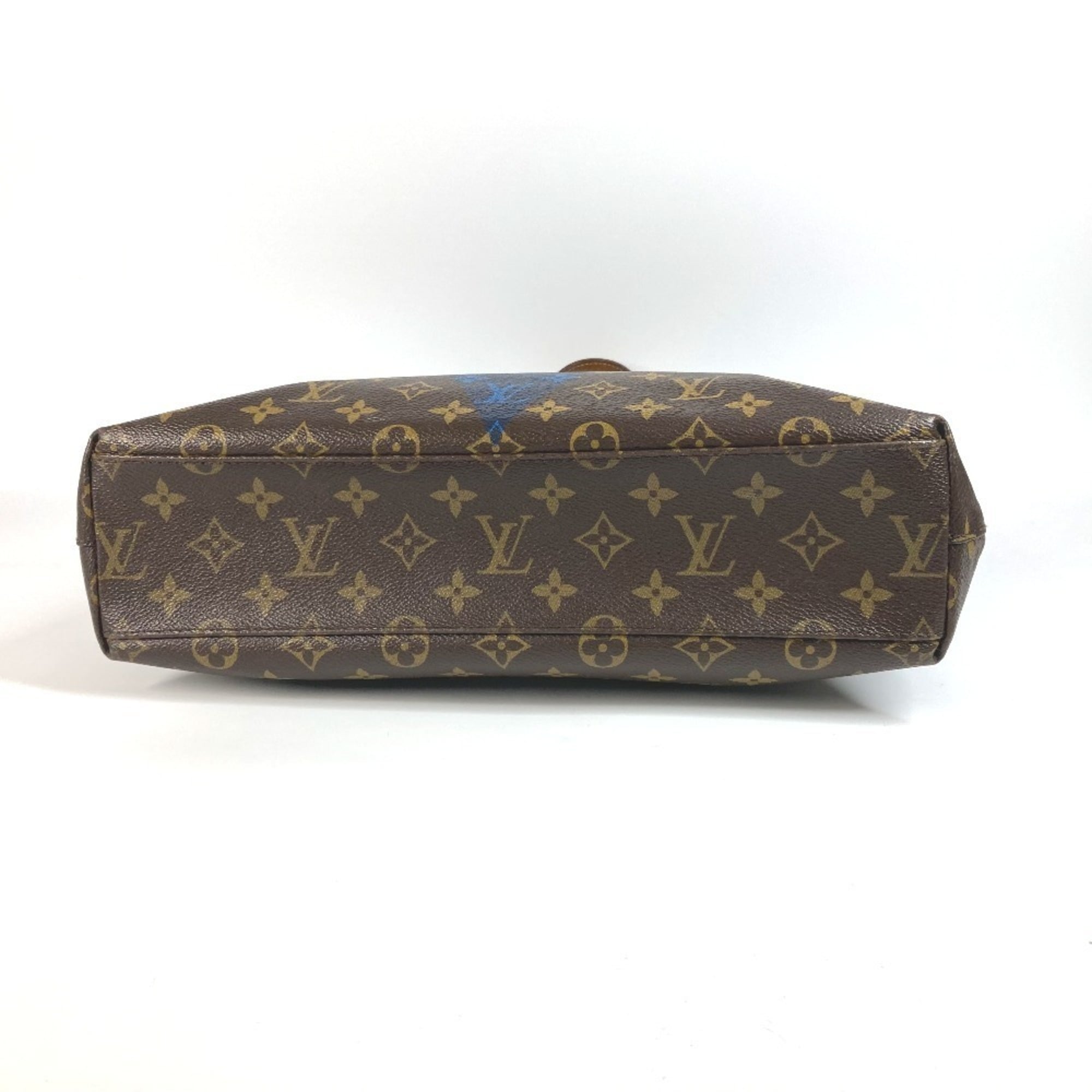Louis Vuitton Blue Brown Monogram Monogram Shoulder Bag Tote Bag (Pre-Owned)
