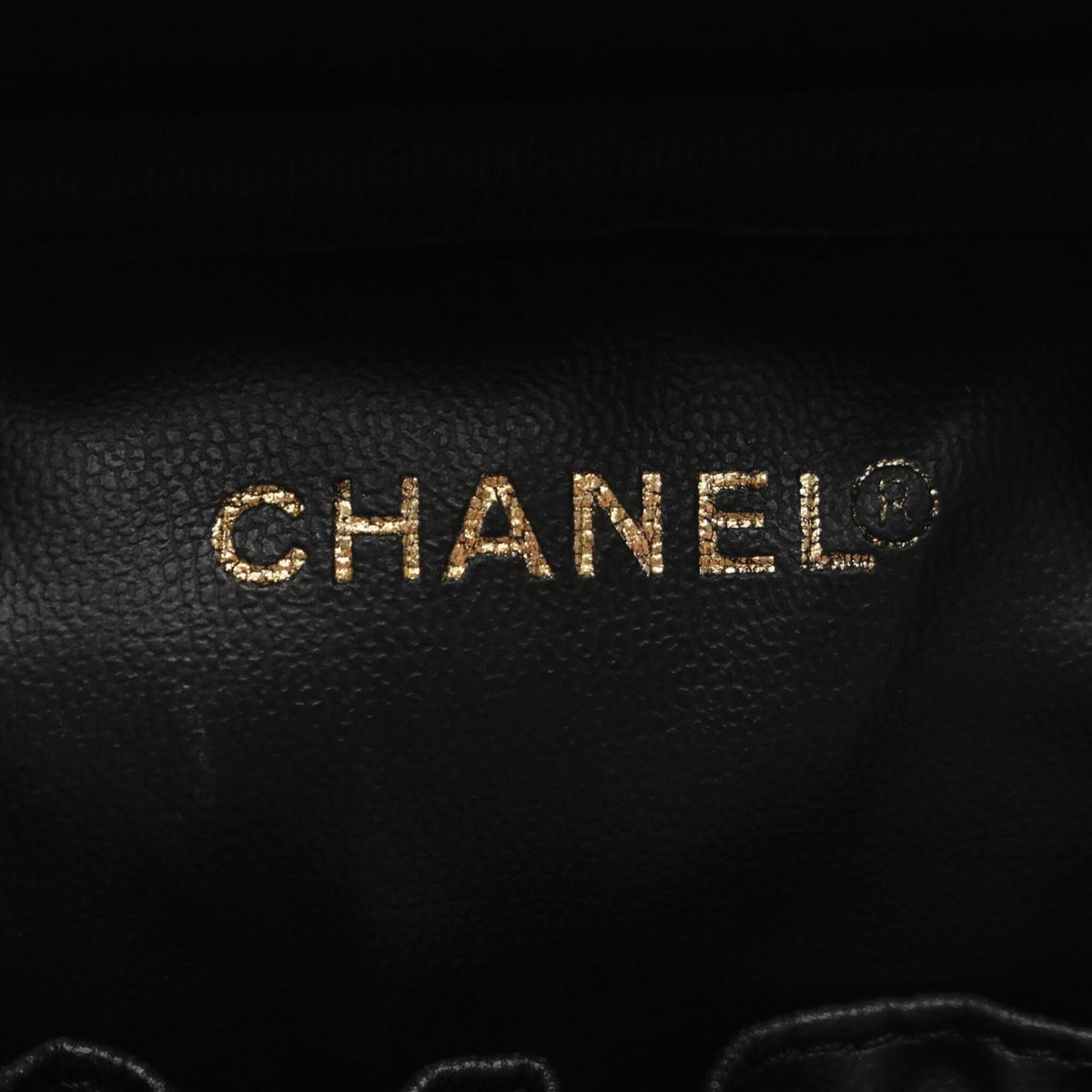 Chanel Black Grained Calfskin Handbag (Pre-Owned)