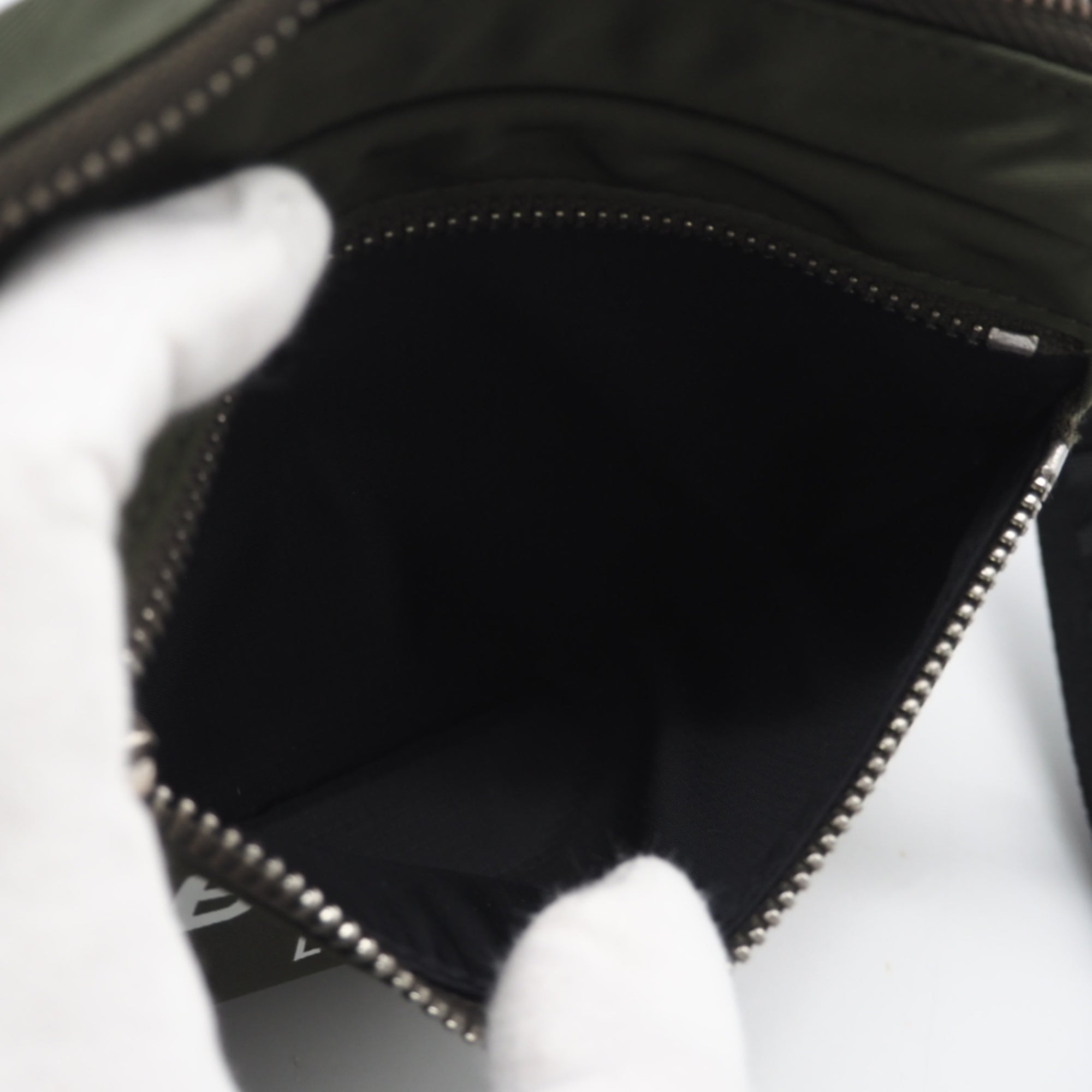 Burberry Black Khaki White Nylon Fanny Pack (Pre-Owned)