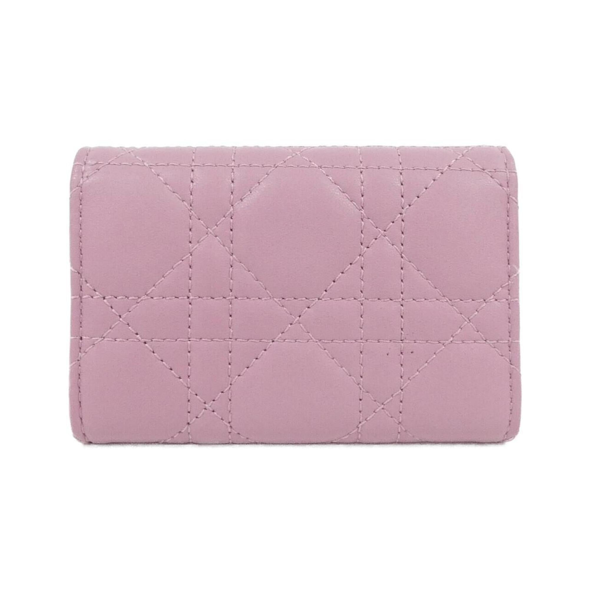 Christian Dior Pink Leather Wallet (Bi-Fold) (Pre-Owned)