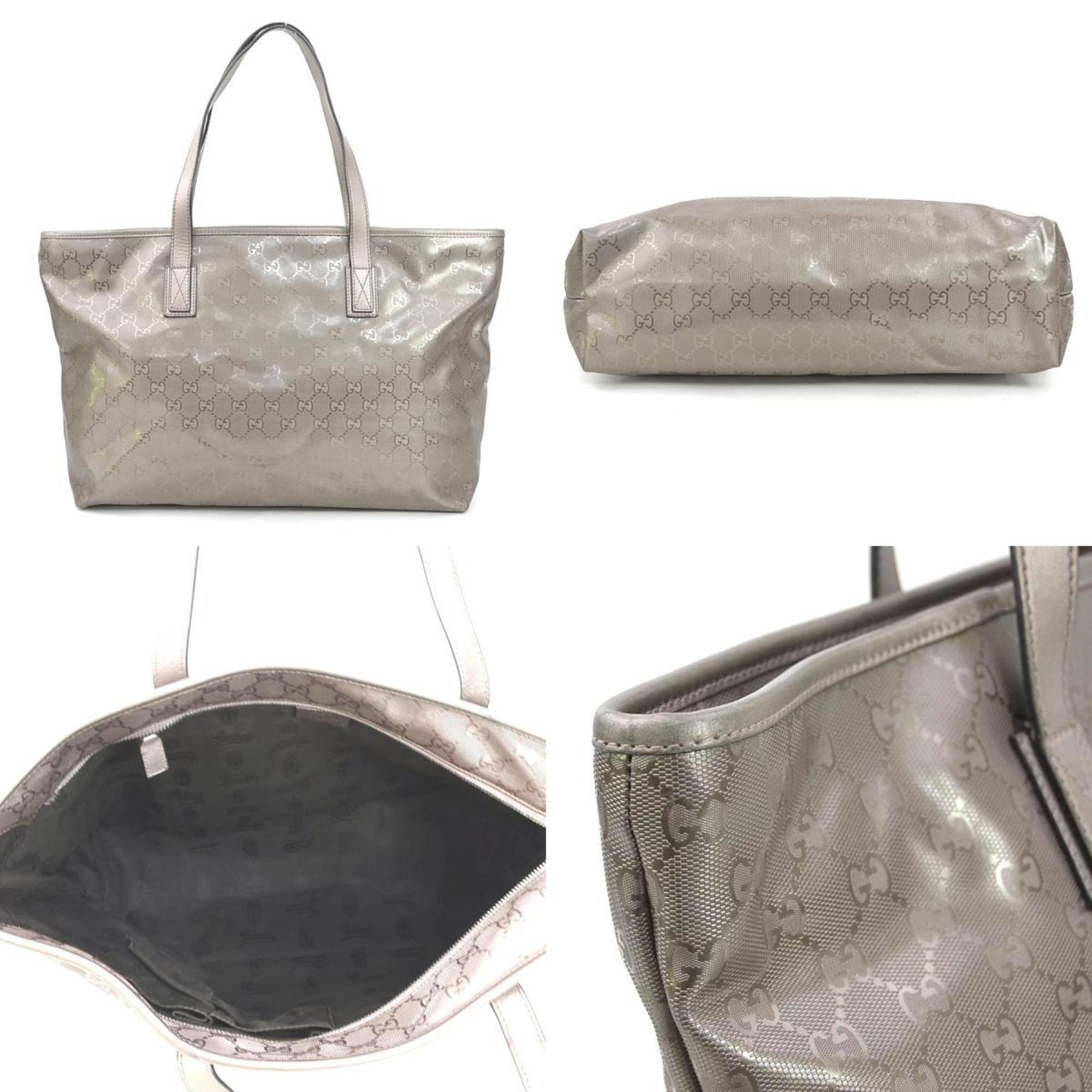 Gucci Gg Imprimé Metallic Brown Gg Imprimé Handbag (Pre-Owned)