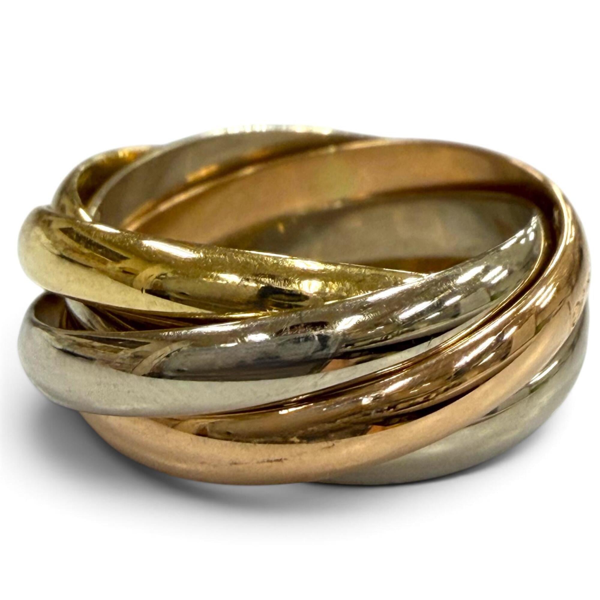 Cartier Pink Gold White Gold Yellow Gold Yellow Gold (18K) Pink Gold (18K) White Gold (18K) Band Ring (Pre-Owned)