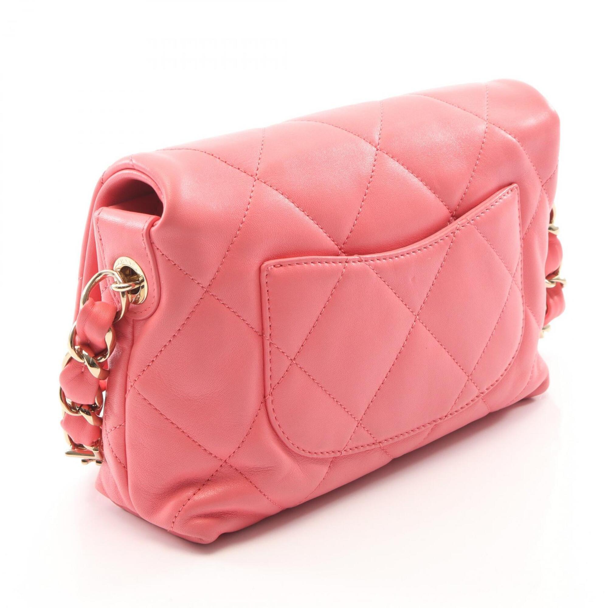 Chanel Pink Leather Handbag Shoulder Bag (Pre-Owned)