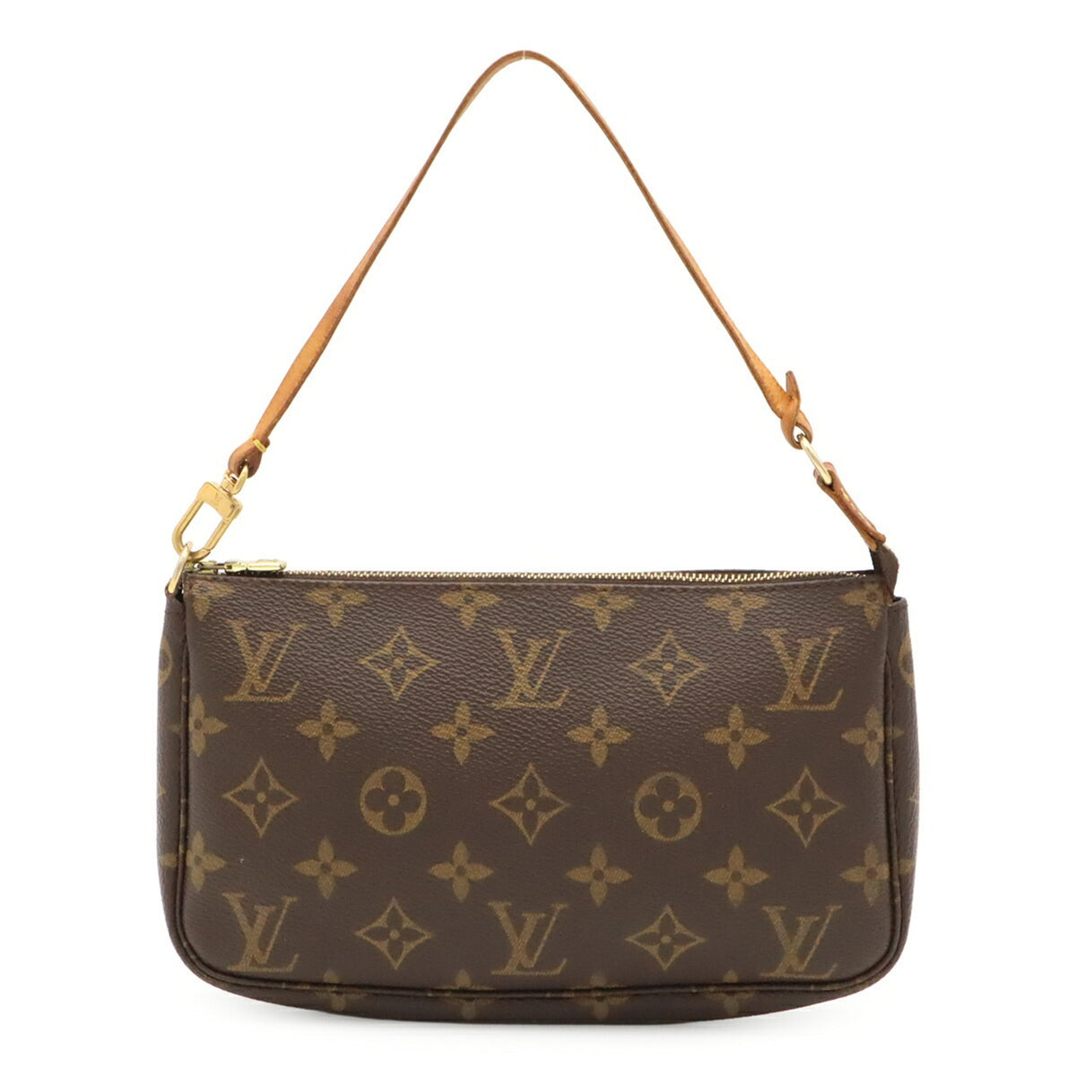 Louis Vuitton Brown Monogram Canvas Handbag Pochette Pouch (Pre-Owned)