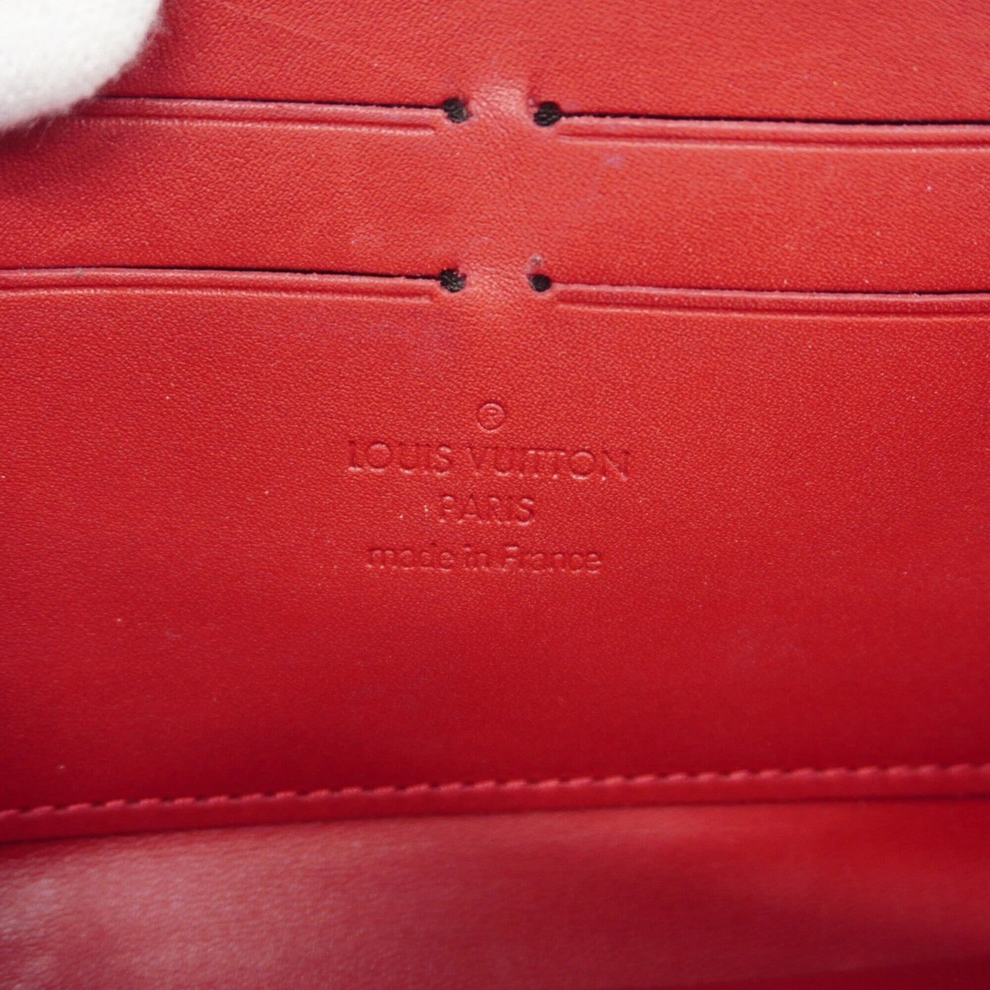 Louis Vuitton Red Color Long Wallet (Bi-Fold) (Pre-Owned)