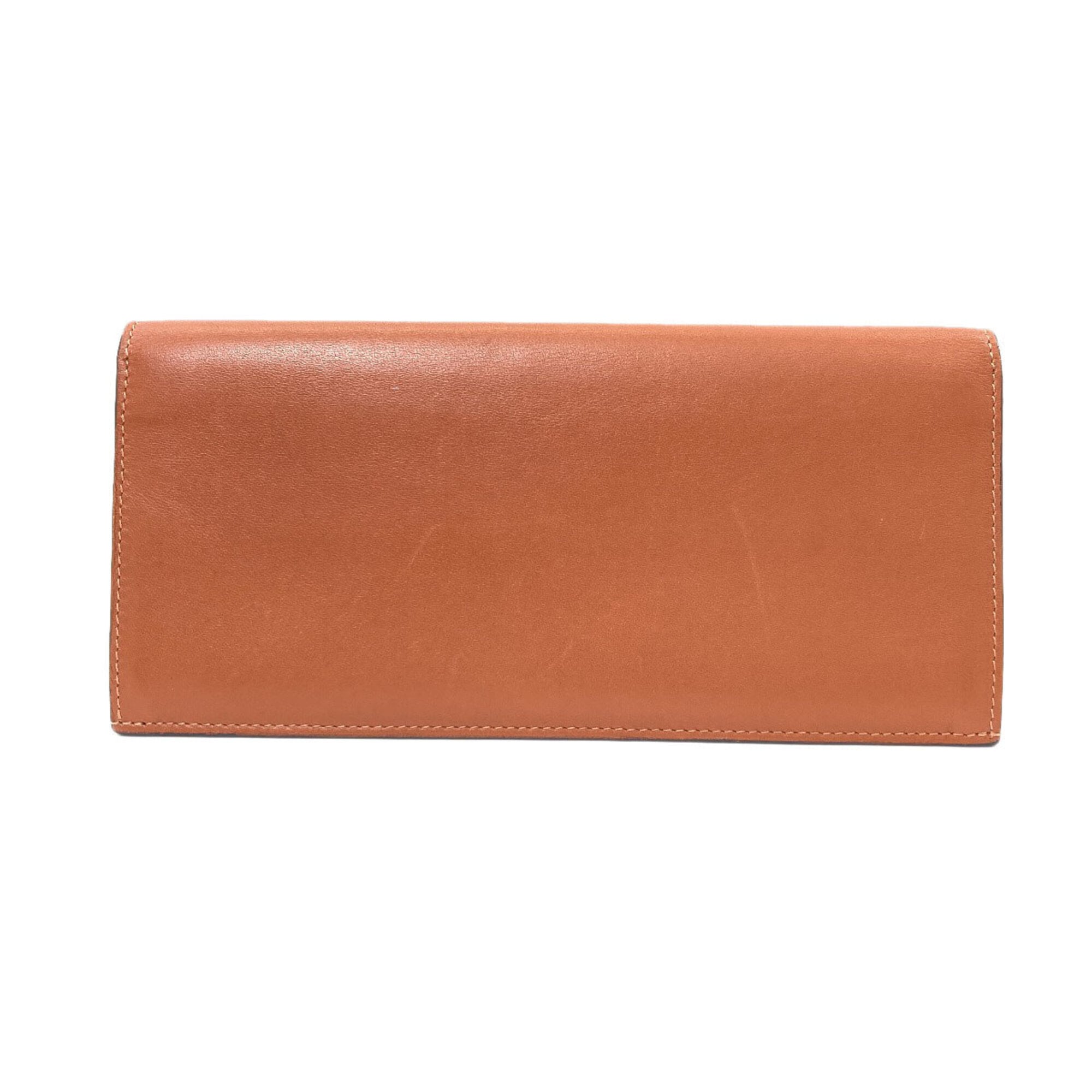 Loewe Brown Leather Long Wallet (Bi-Fold) (Pre-Owned)