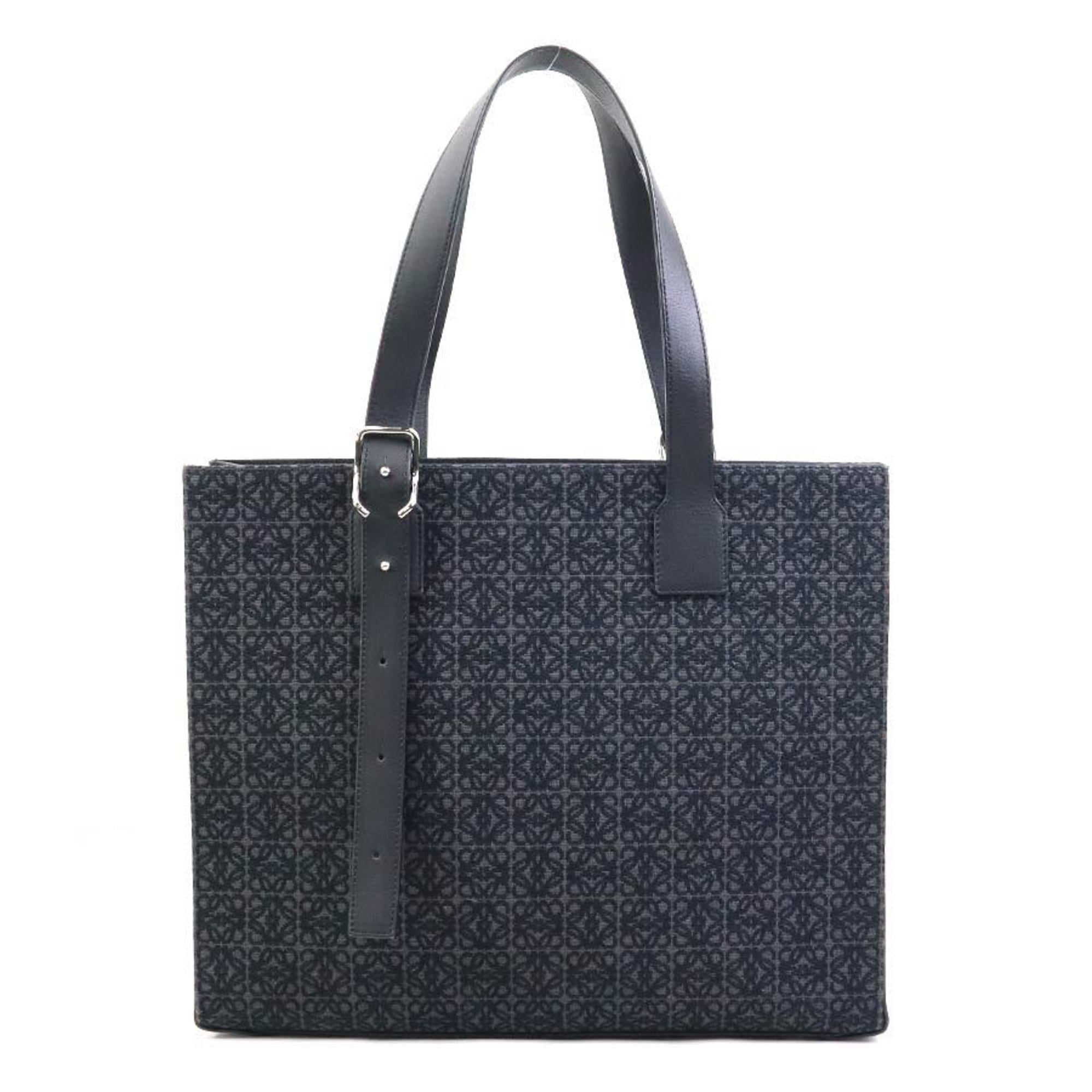 Loewe Black Canvas Leather Handbag (Pre-Owned)