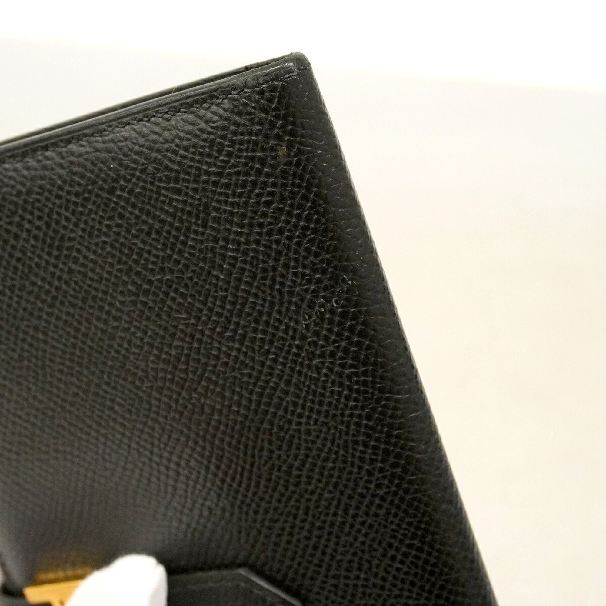 Hermes Black Epsom Leather Leather Long Wallet (Bi-Fold) (Pre-Owned)