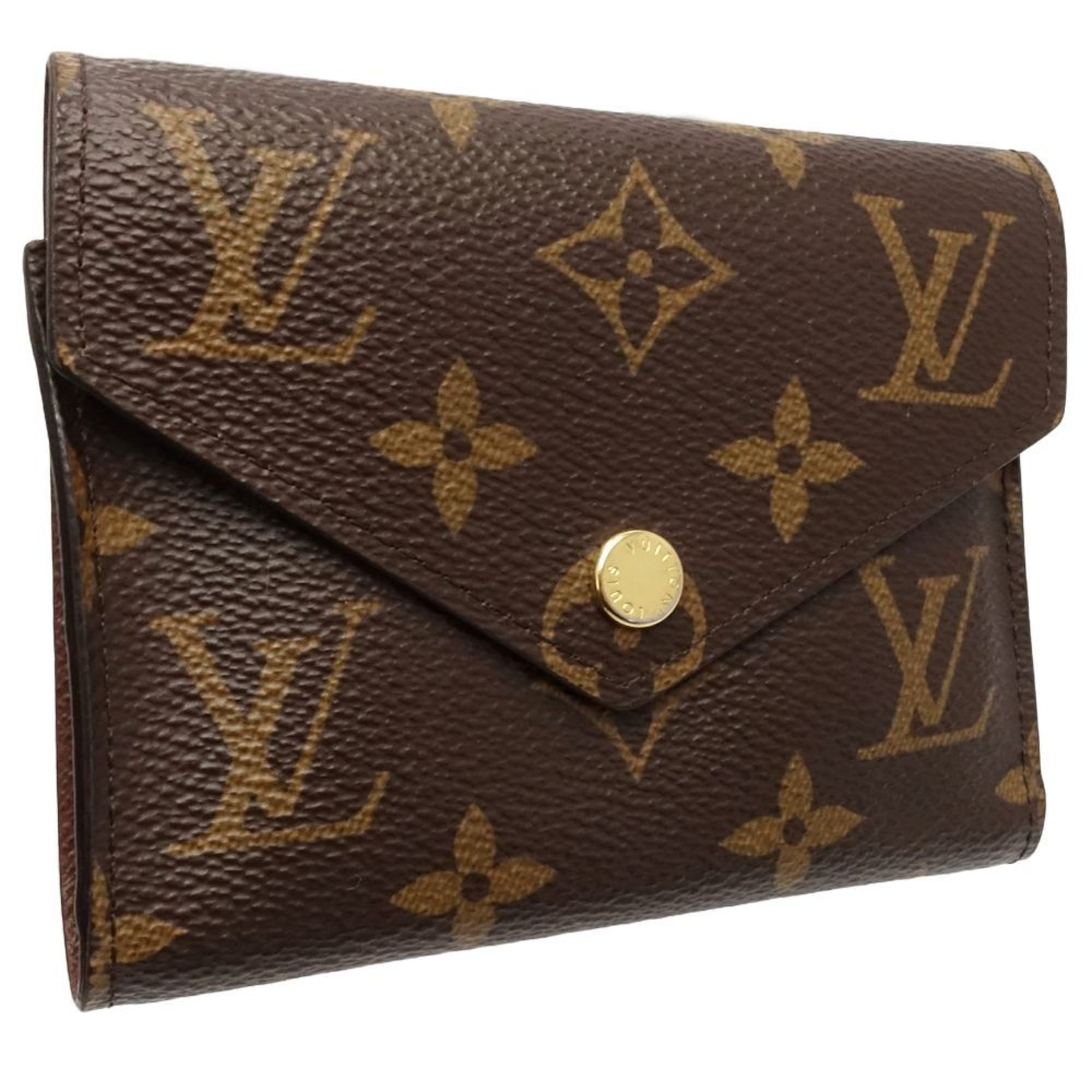 Louis Vuitton Brown Canvas Wallet (Tri-Fold) (Pre-Owned)