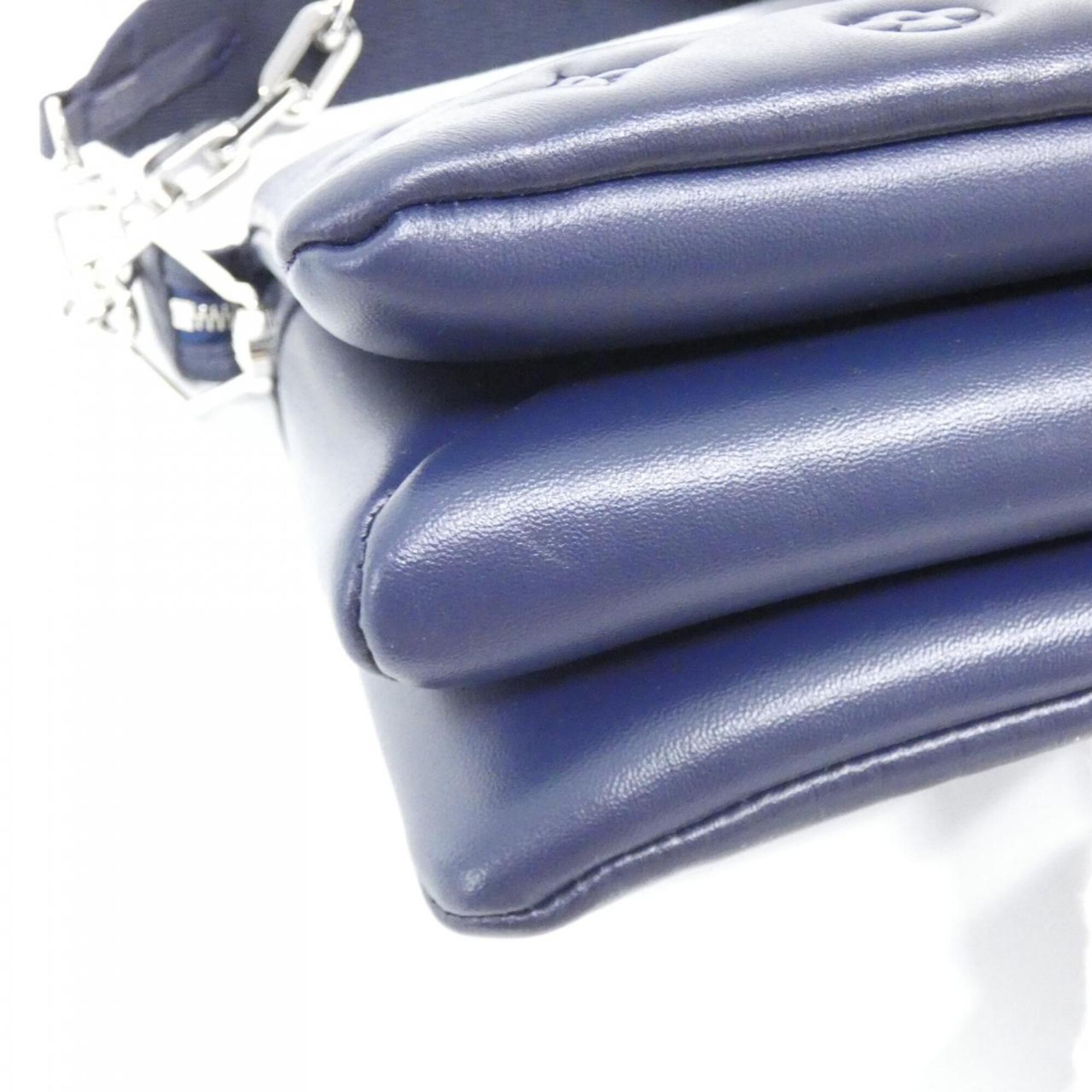 Louis Vuitton Navy Leather Shoulder Bag (Pre-Owned)