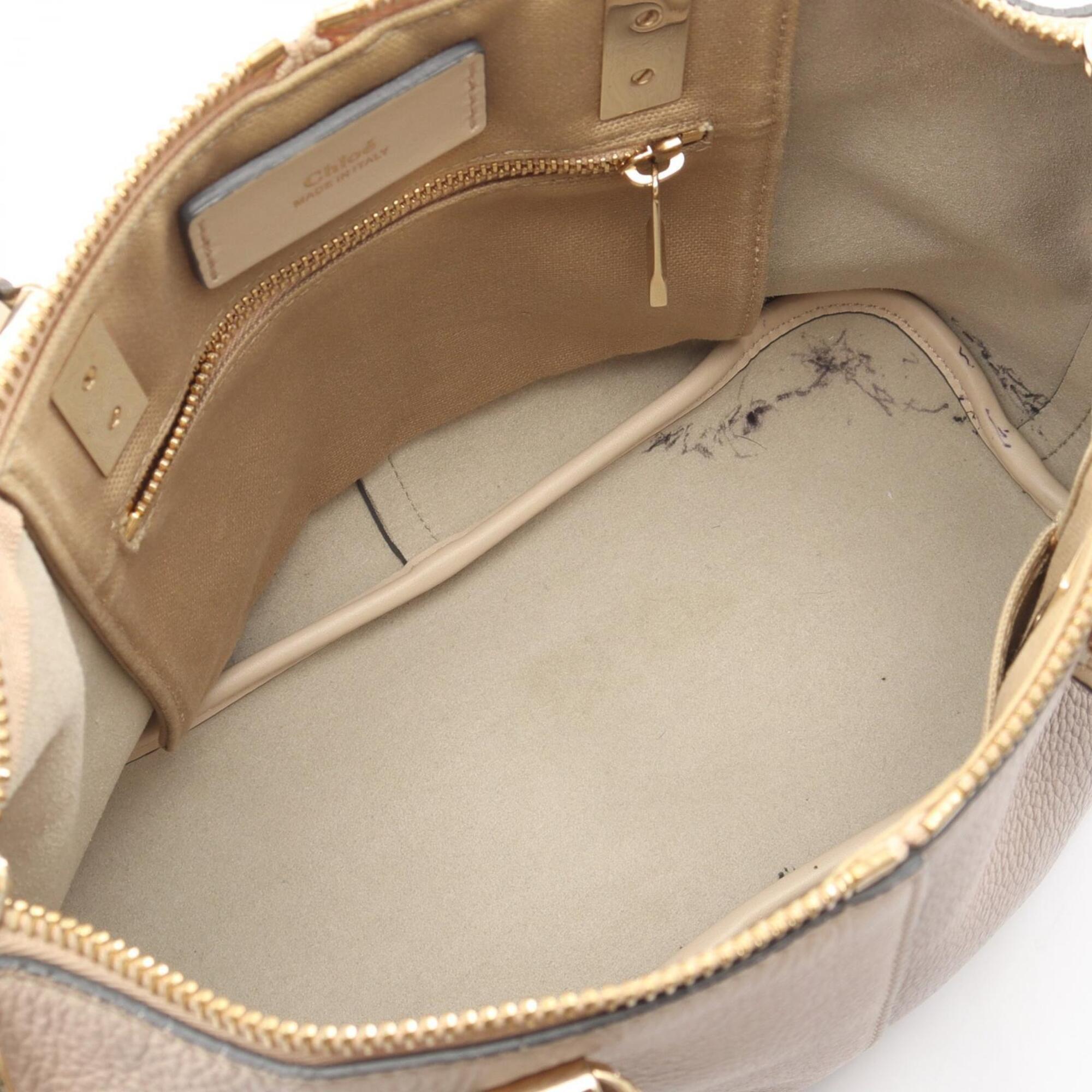 Chloé Beige Ivory Leather Handbag (Pre-Owned)