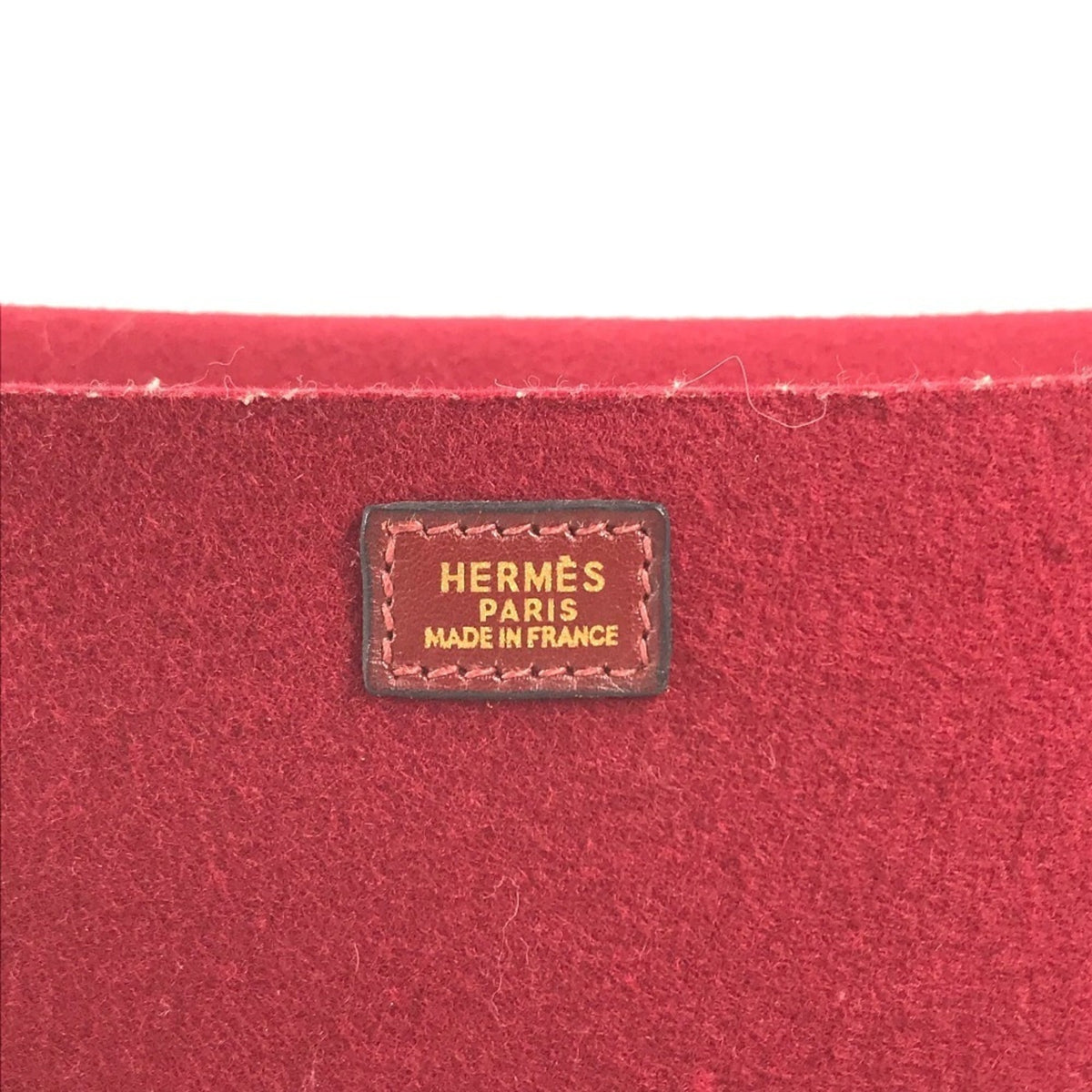 Hermes Red Color Felt Leather Shoulder Bag (Pre-Owned)
