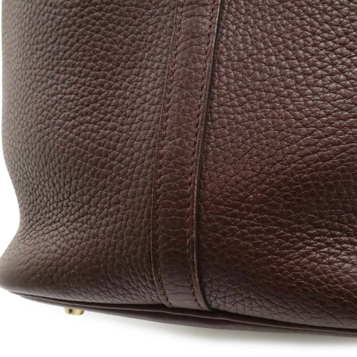 Hermes Orange Rouge H Taurillon Clemence Leather Handbag (Pre-Owned)