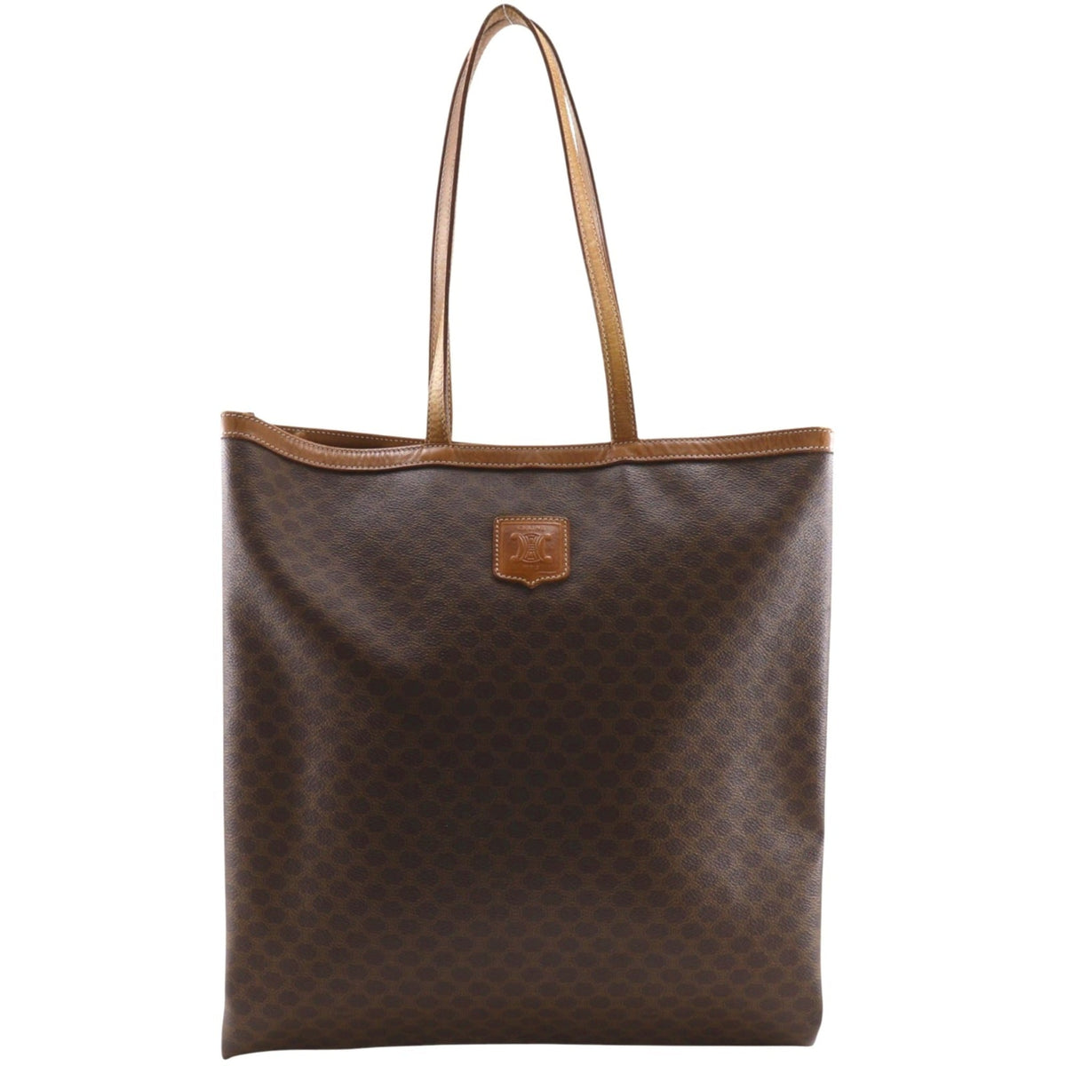 Celine Macadam Brown Pvc Tote Bag (Pre-Owned)