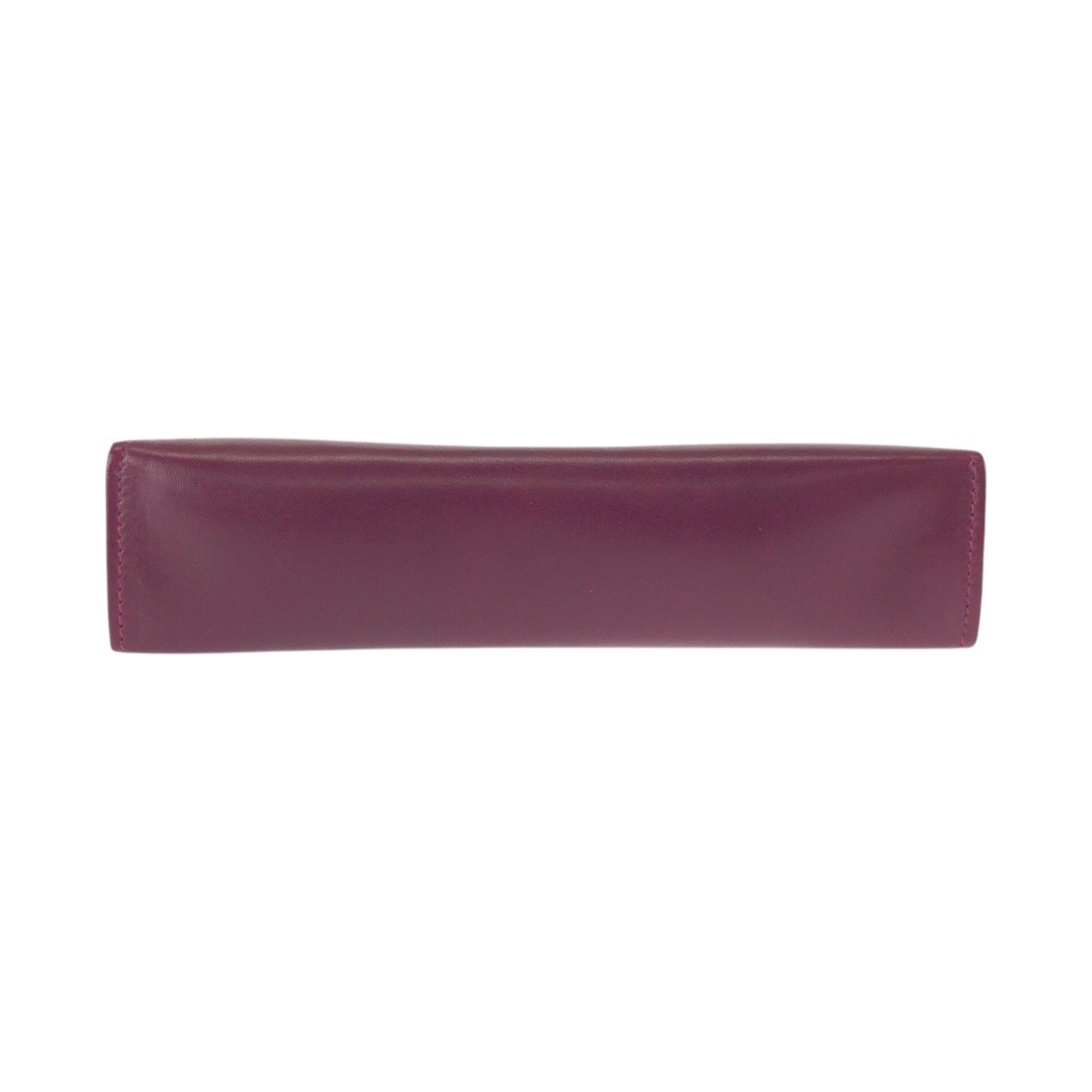 Salvatore Ferragamo Purple Leather Clutch Bag Pouch (Pre-Owned)