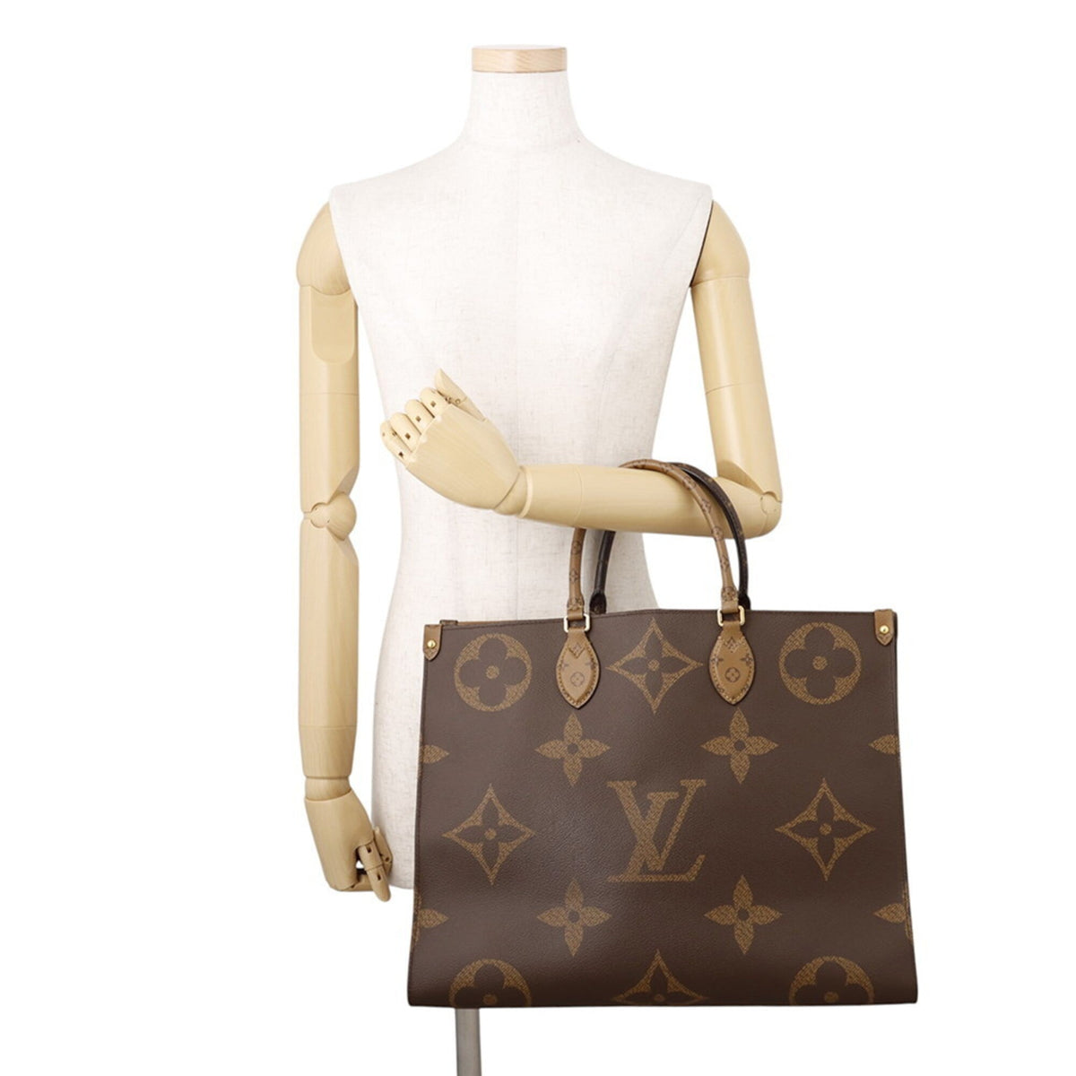 Louis Vuitton Monogram Reverse Red Color Monogram Reverse Monogram Handbag Tote Bag (Pre-Owned)
