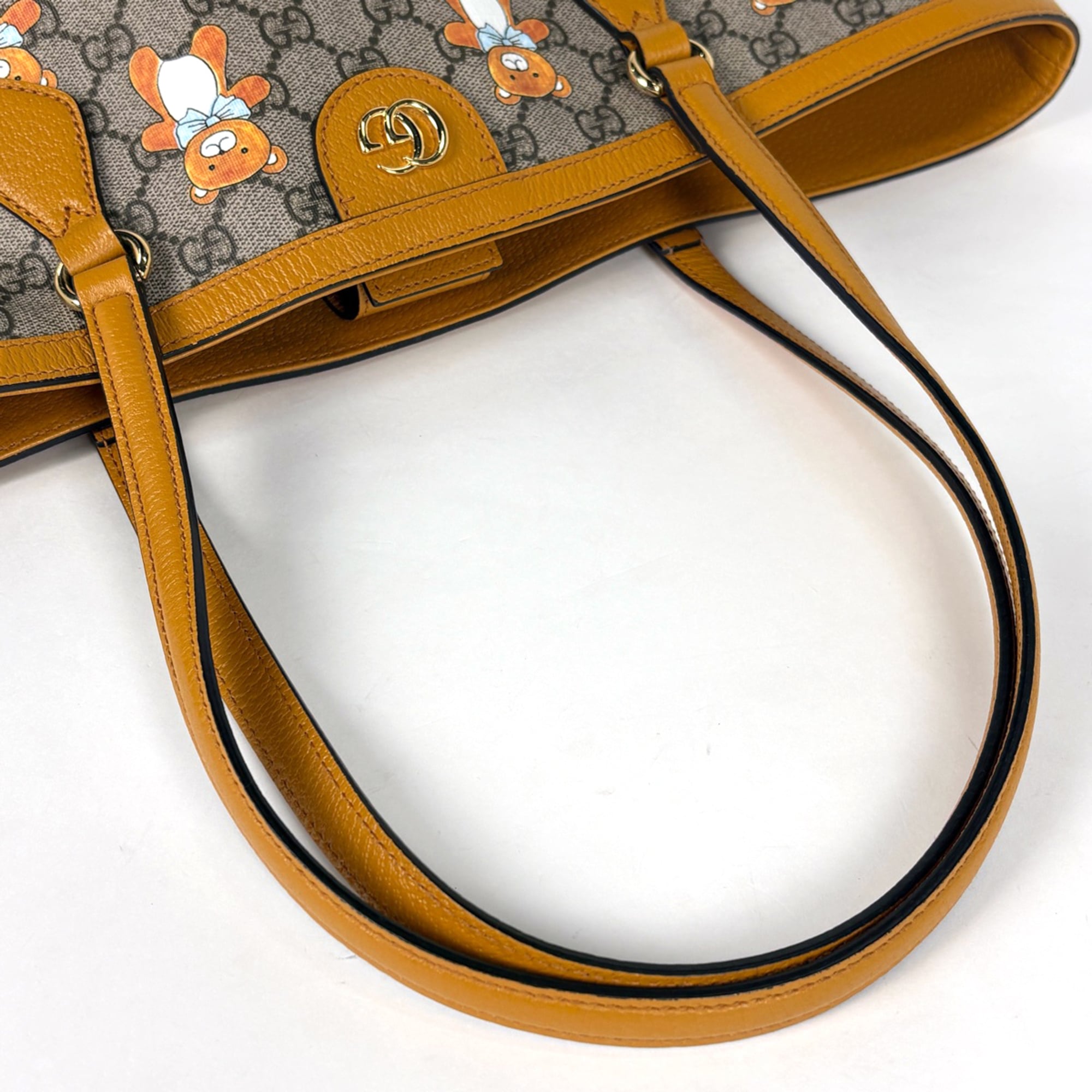 Gucci Brown Gg Supreme Leather Tote Bag (Pre-Owned)