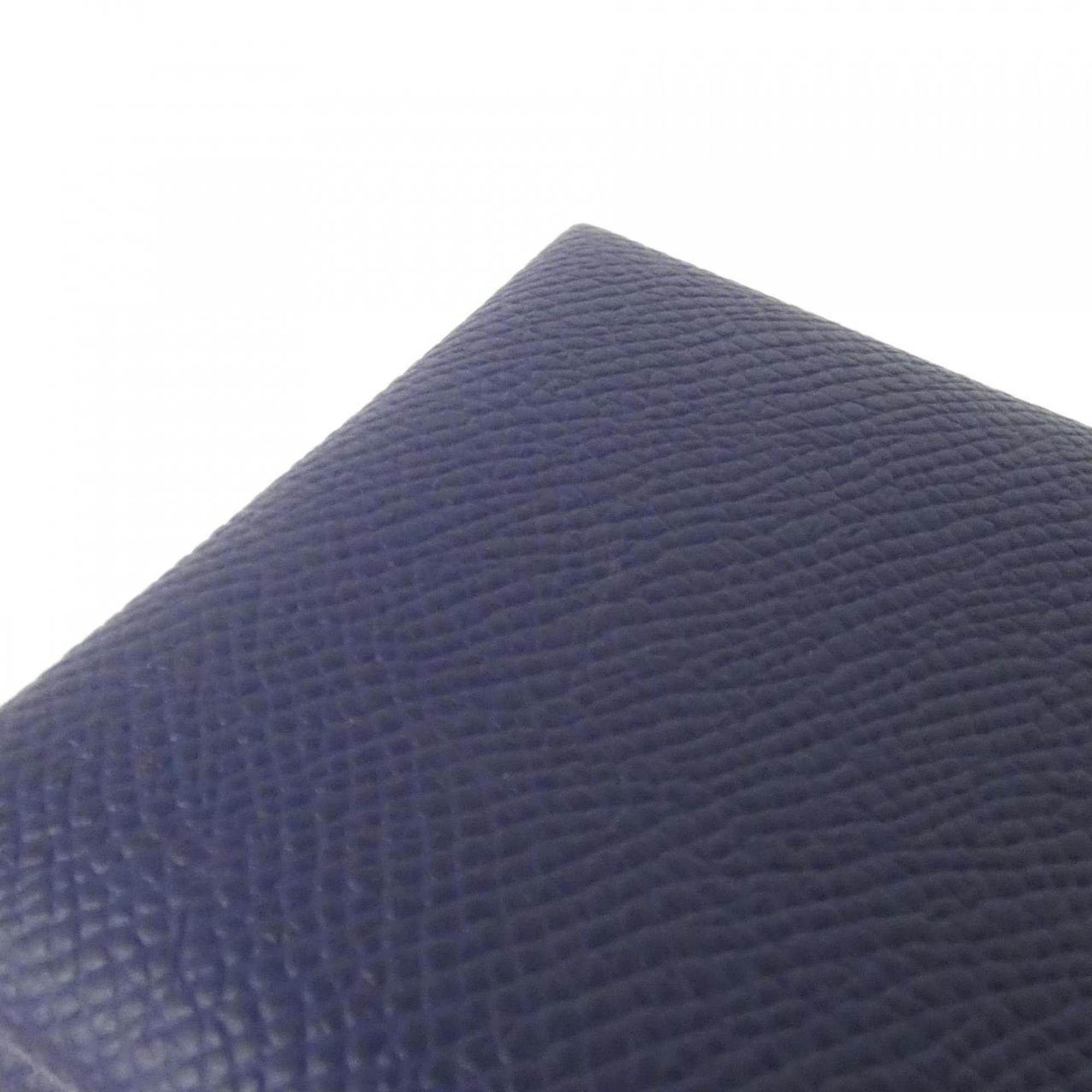 Hermes Blue Navy Epsom Leather Coin Purse/Coin Case (Pre-Owned)