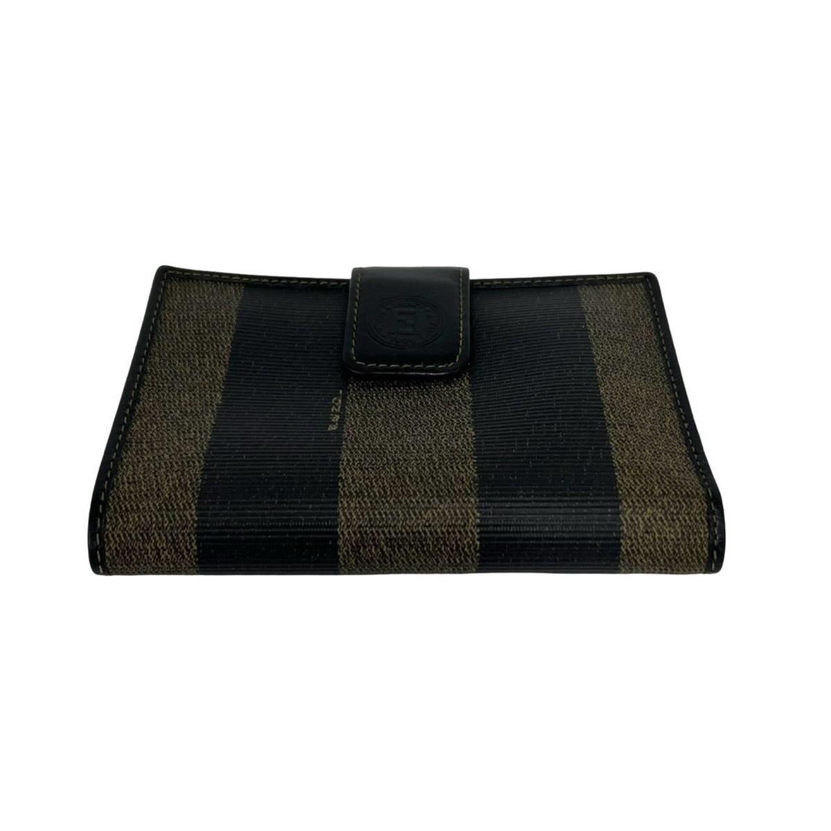 Fendi Black Khaki Canvas Leather Wallet (Bi-Fold) (Pre-Owned)