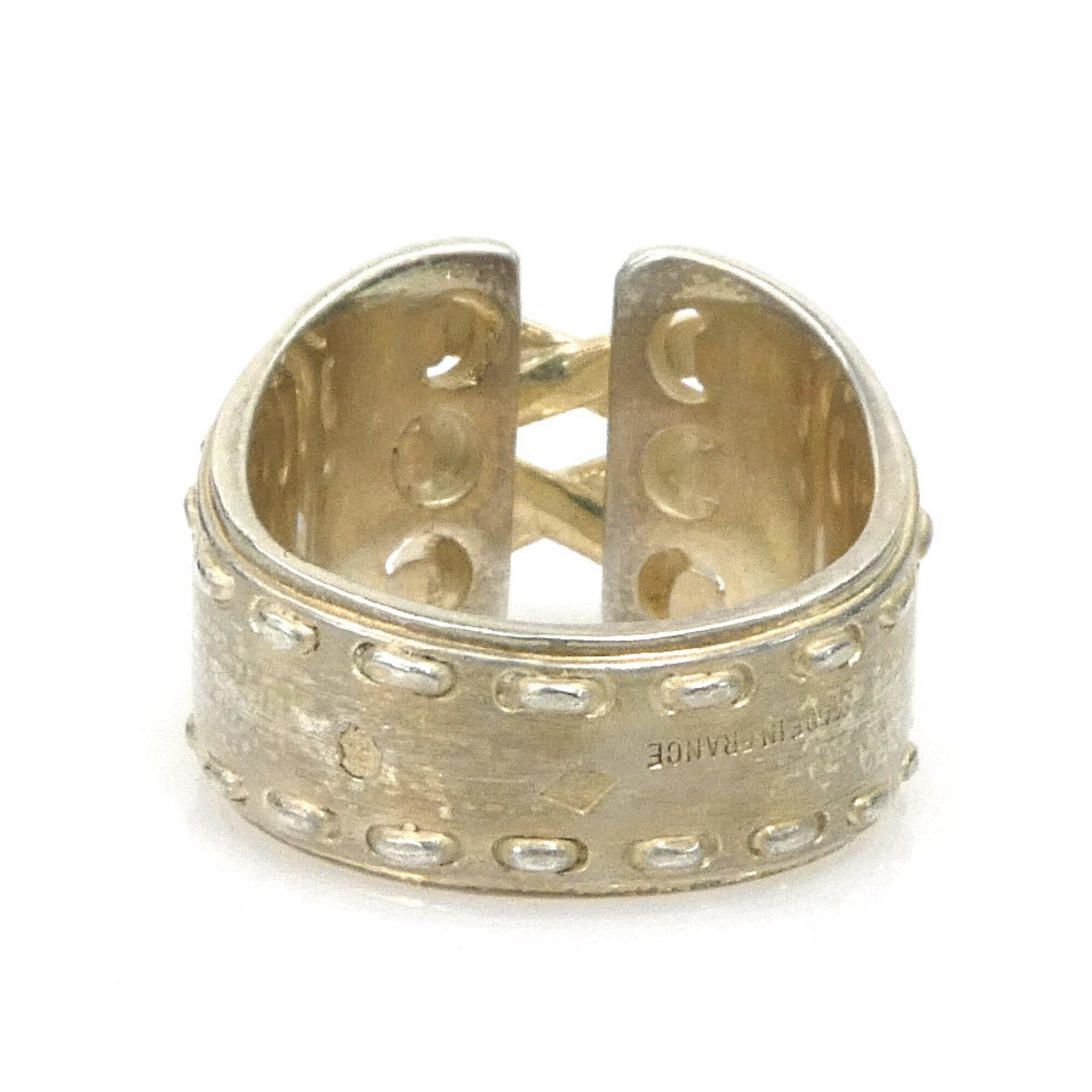 Hermes Silver Silver 925 Band Ring (Pre-Owned)