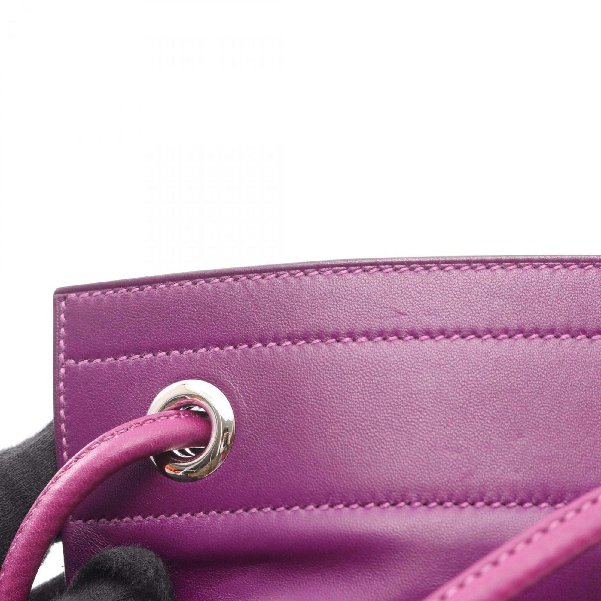 Hermes Anemone Purple Swift Leather Leather Handbag Shoulder Bag (Pre-Owned)