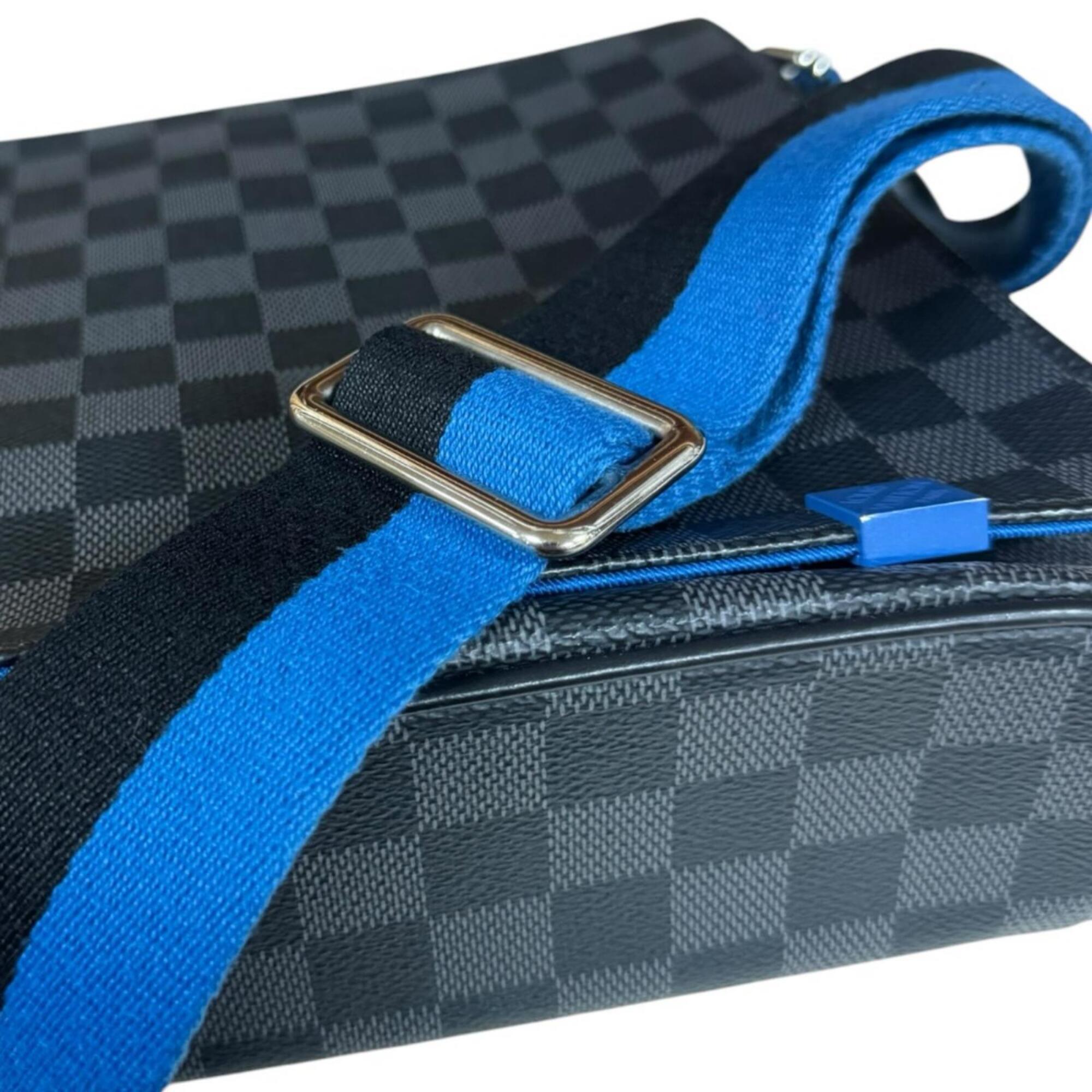 Louis Vuitton Damier Graphite Black Blue Damier Graphite Shoulder Bag (Pre-Owned)