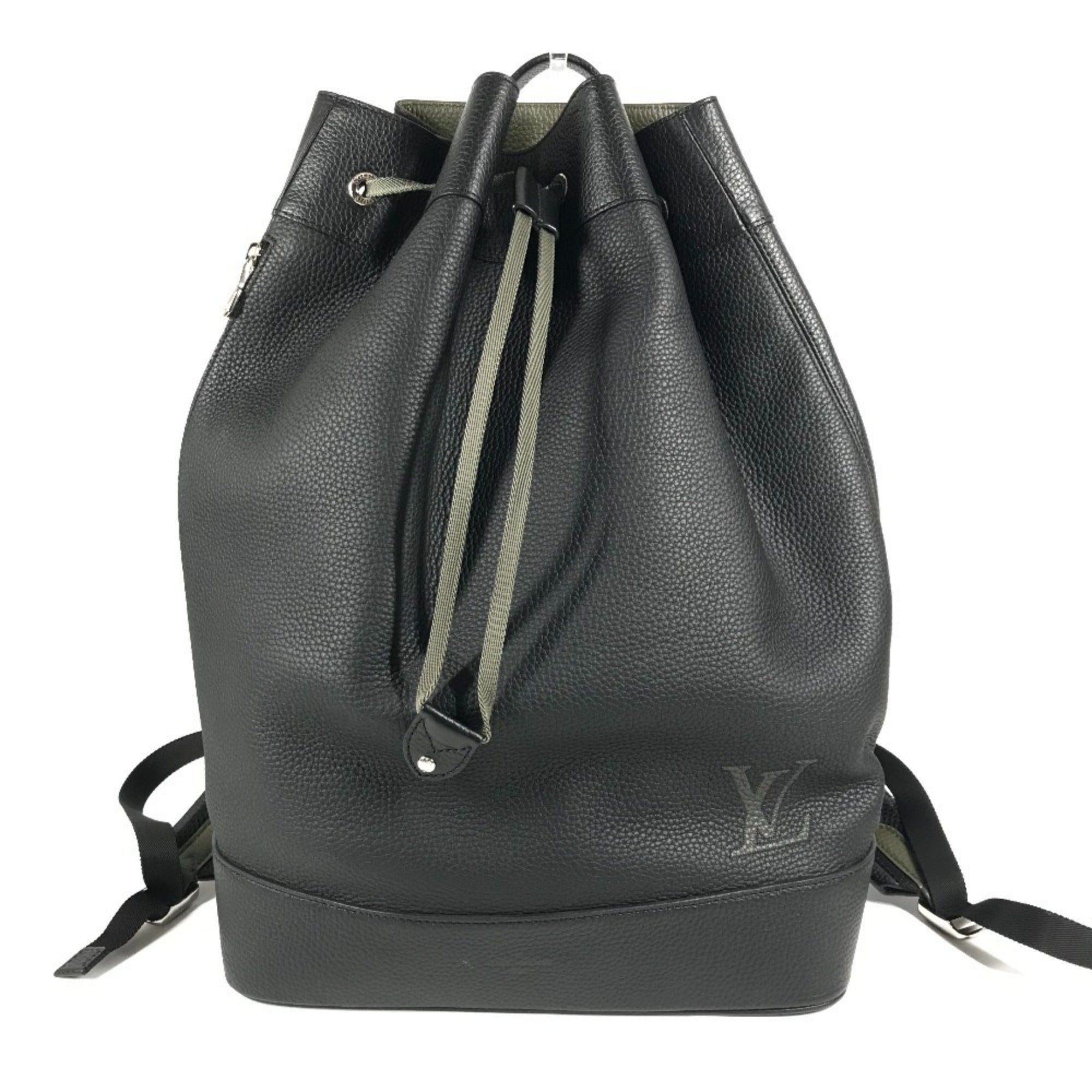 Louis Vuitton Black Khaki Backpack (Pre-Owned)